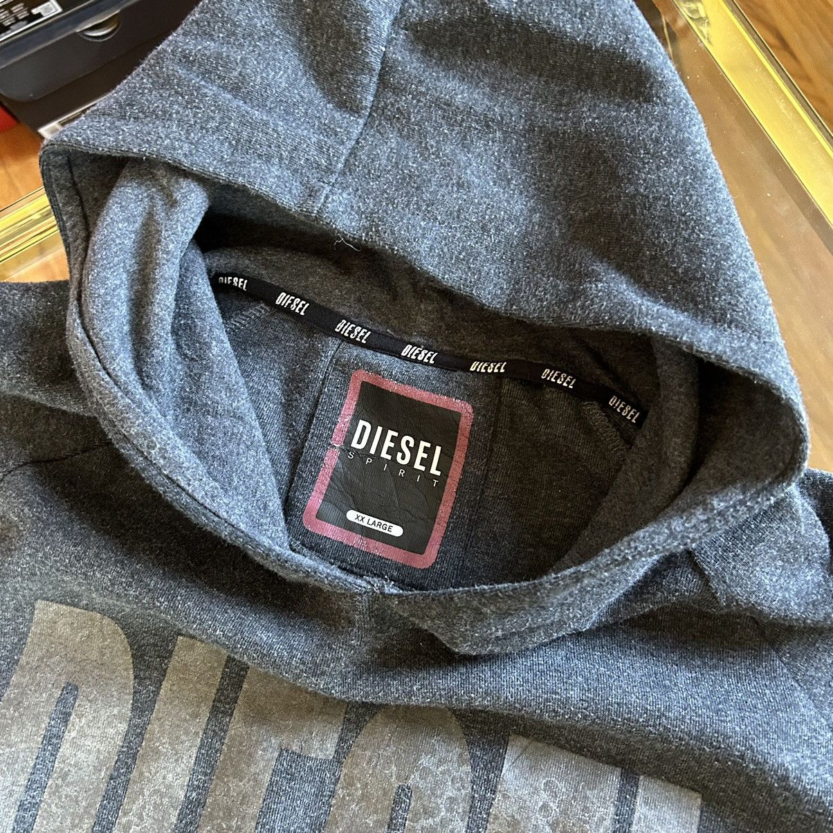 Diesel Y2K BLACK ON BLACK DiESEL RAGLAN HOODiE SWEATSHiRT PULLOVER Size US XL / EU 56 / 4 - 9 Thumbnail