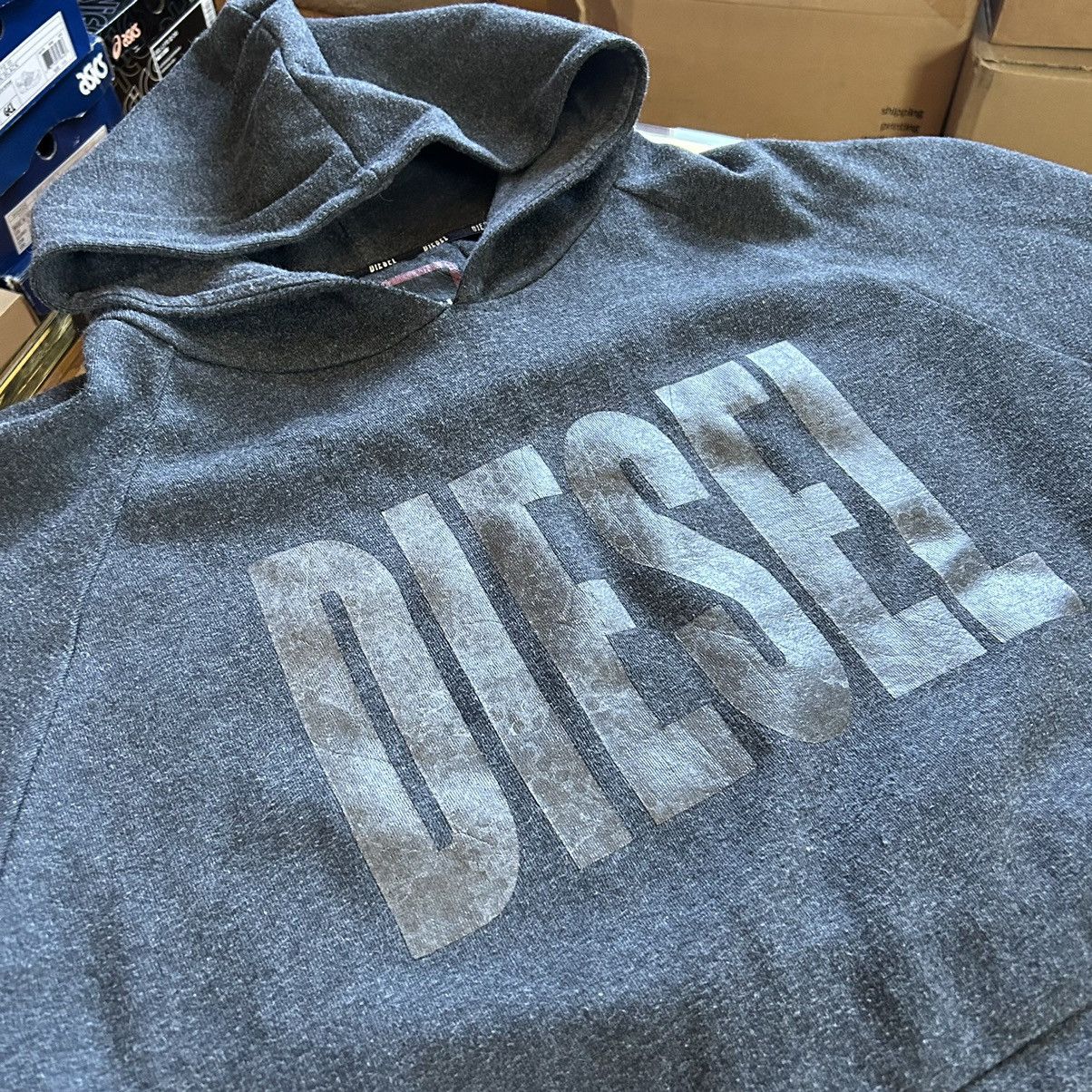 Diesel Y2K BLACK ON BLACK DiESEL RAGLAN HOODiE SWEATSHiRT PULLOVER Size US XL / EU 56 / 4 - 4 Thumbnail