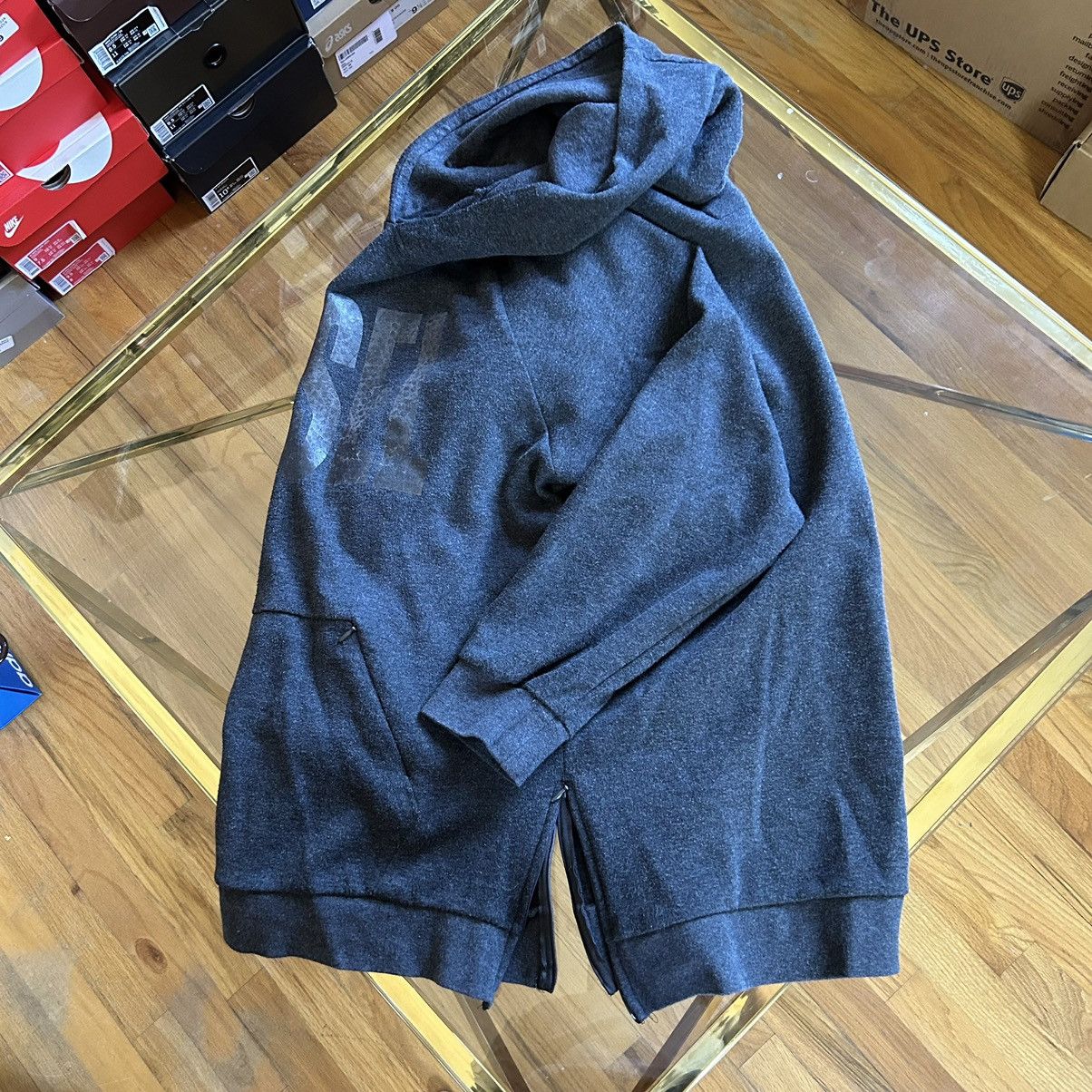 Diesel Y2K BLACK ON BLACK DiESEL RAGLAN HOODiE SWEATSHiRT PULLOVER Size US XL / EU 56 / 4 - 13 Thumbnail