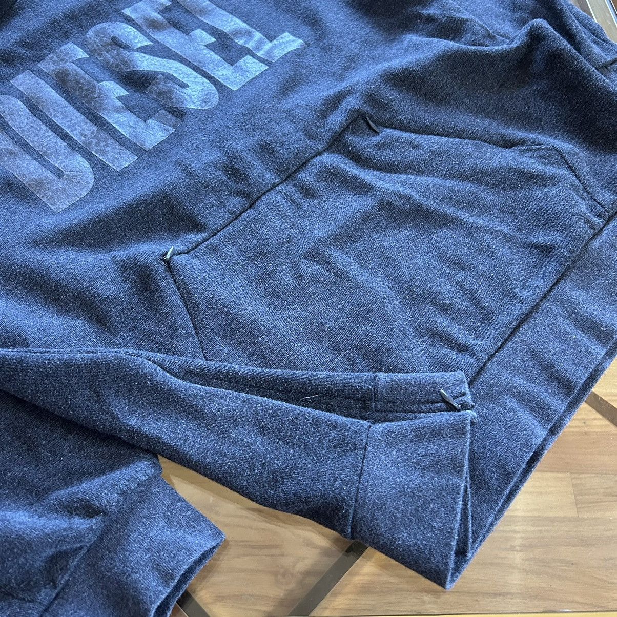 Diesel Y2K BLACK ON BLACK DiESEL RAGLAN HOODiE SWEATSHiRT PULLOVER Size US XL / EU 56 / 4 - 6 Thumbnail