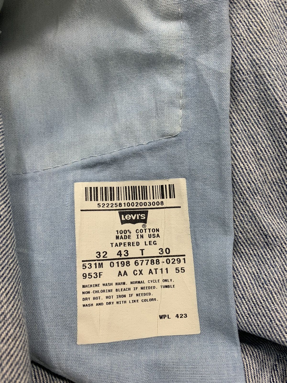 Levi's Vintage Clothing Levi’s Strauss Co Personal Pair Denim Tapered Leg Style Size 29" - 9 Thumbnail