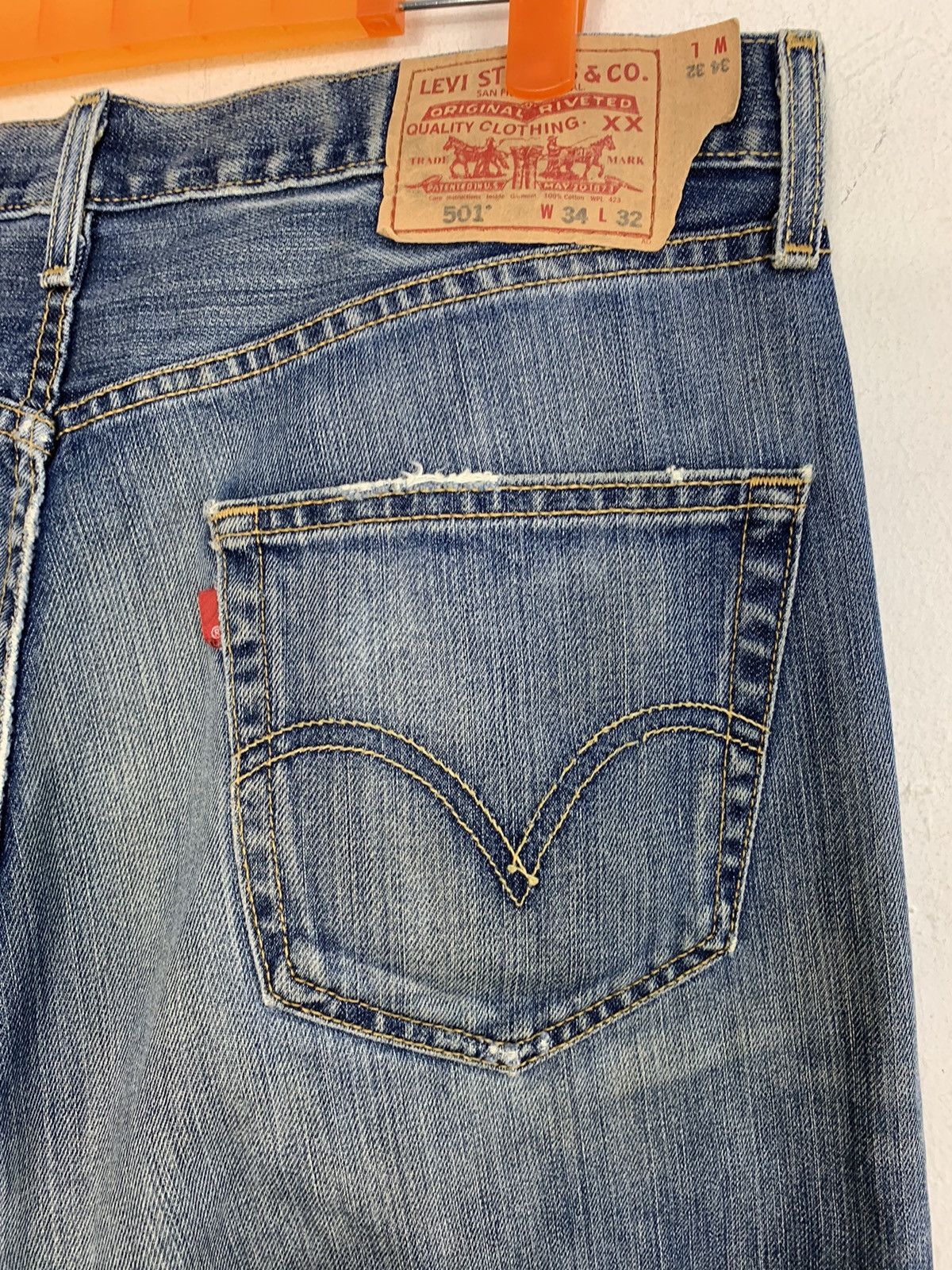 Levi's Vintage Clothing Levi’s Strauss Lot 501 Buttonfly Indigo Denim Jeans Size US 33 - 8 Thumbnail