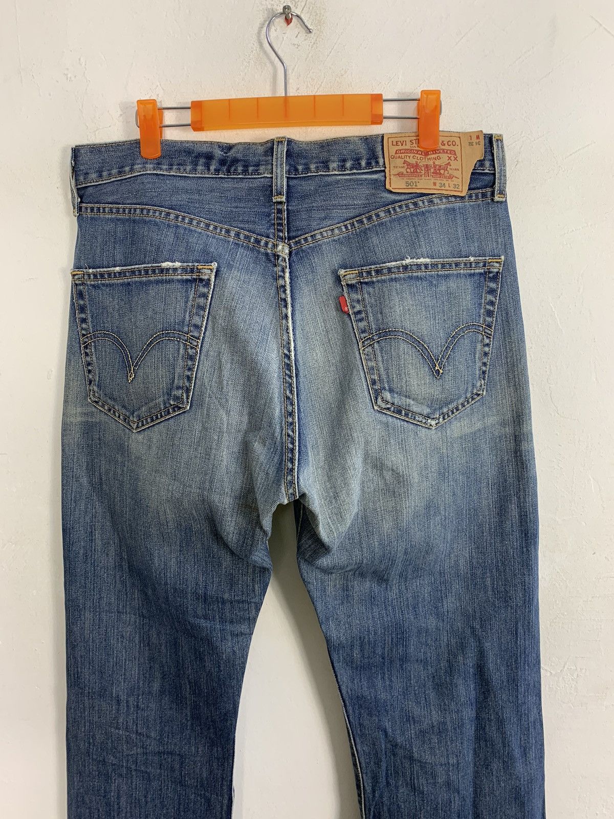 Levi's Vintage Clothing Levi’s Strauss Lot 501 Buttonfly Indigo Denim Jeans Size US 33 - 7 Thumbnail