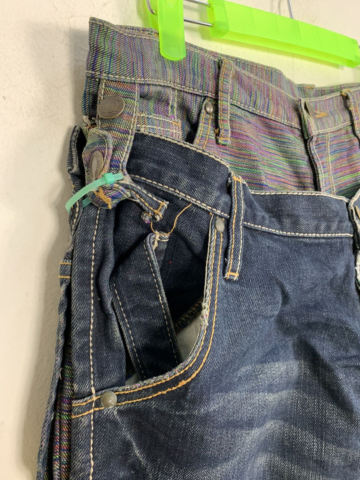 Japanese Brand Hype Double Waists Distressed Style Rip Denim Size US 32 / EU 48 - 14 Thumbnail