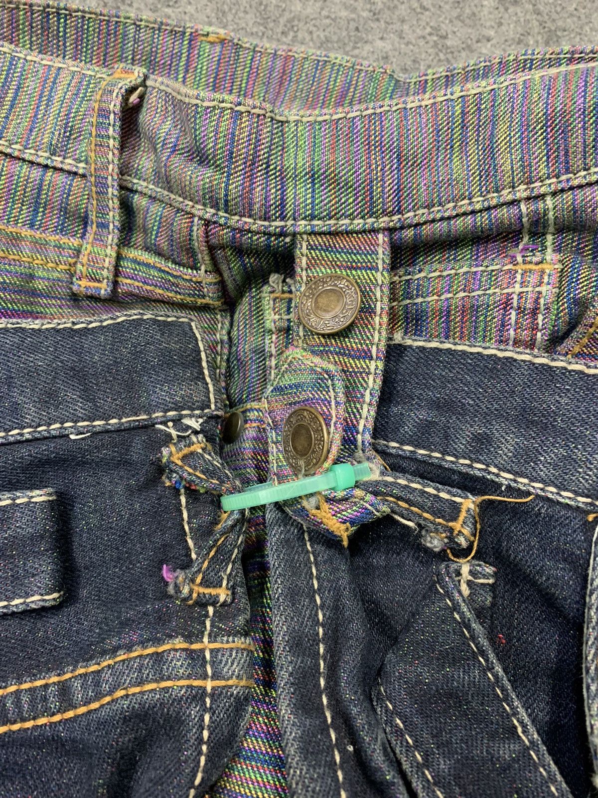 Japanese Brand Hype Double Waists Distressed Style Rip Denim Size US 32 / EU 48 - 13 Thumbnail