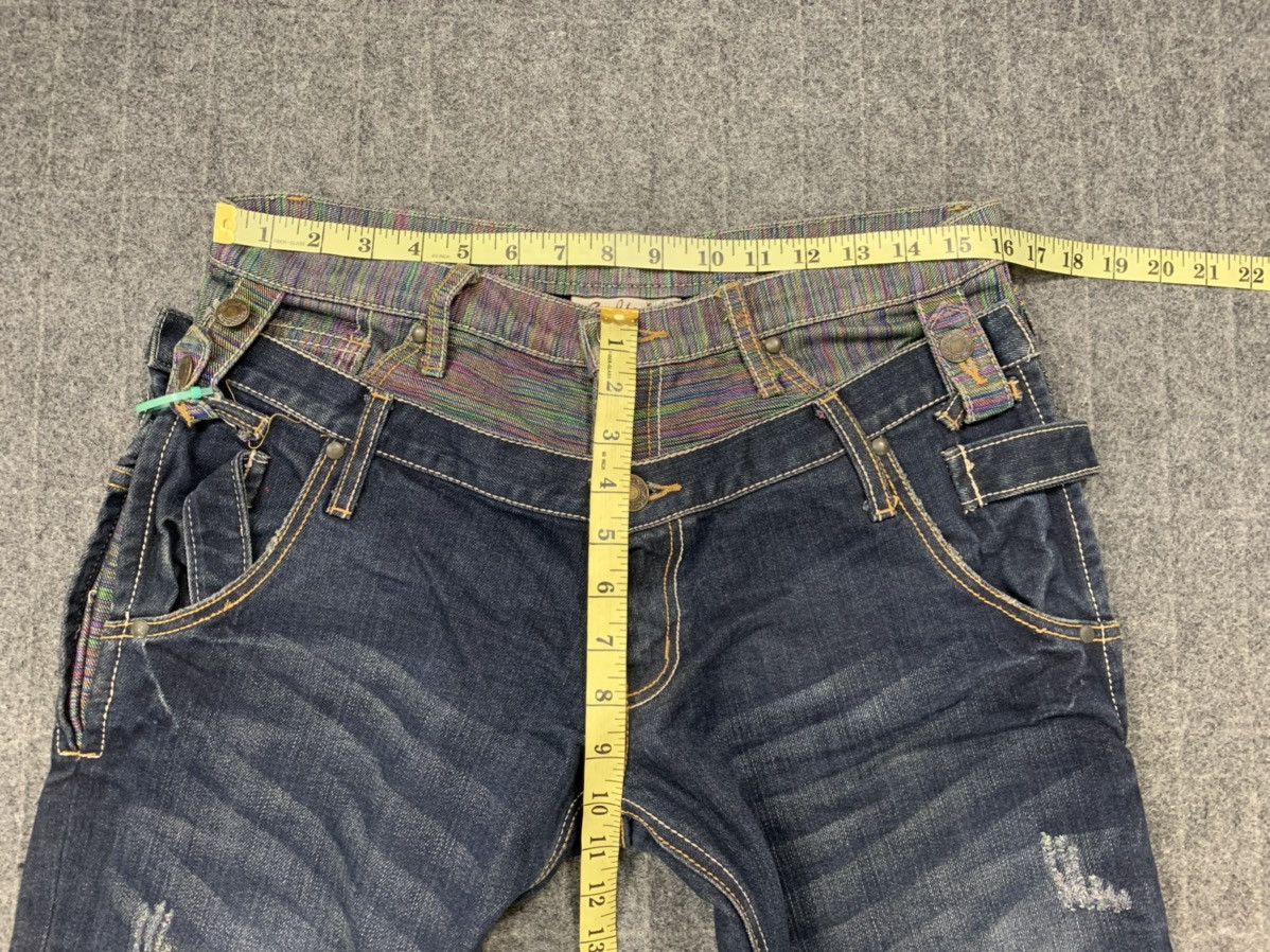 Japanese Brand Hype Double Waists Distressed Style Rip Denim Size US 32 / EU 48 - 9 Thumbnail