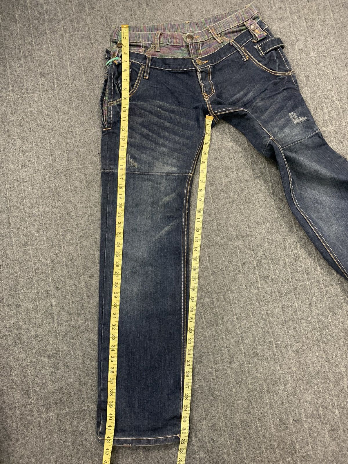 Japanese Brand Hype Double Waists Distressed Style Rip Denim Size US 32 / EU 48 - 10 Thumbnail