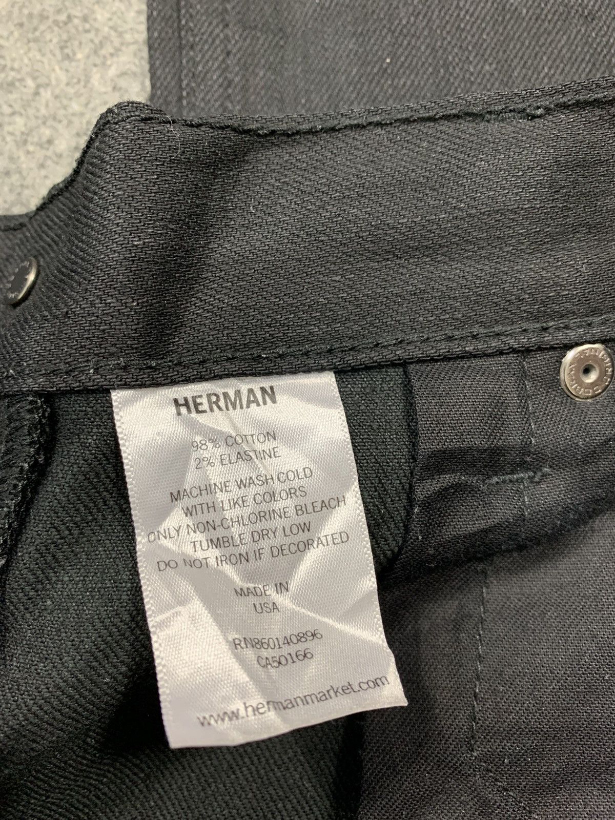 Herman Market Herman Market Black Denim Jeans Skinny Fit Button Fly Size US 34 / EU 50 - 8 Thumbnail