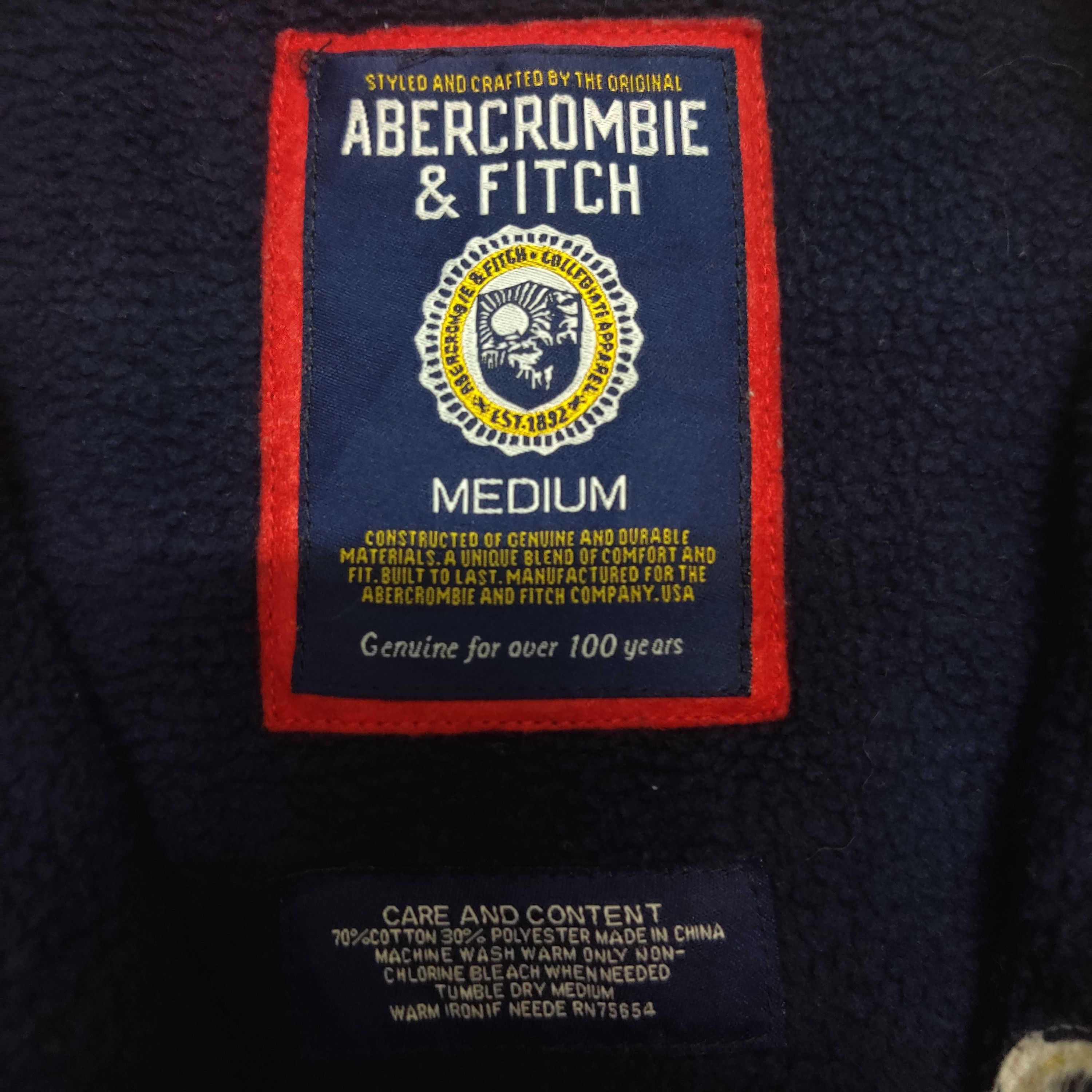 Abercrombie & Fitch Vintage 92 Abercrombie & Fitch Spell Out Sweater Jacket Size US M / EU 48-50 / 2 - 4 Thumbnail