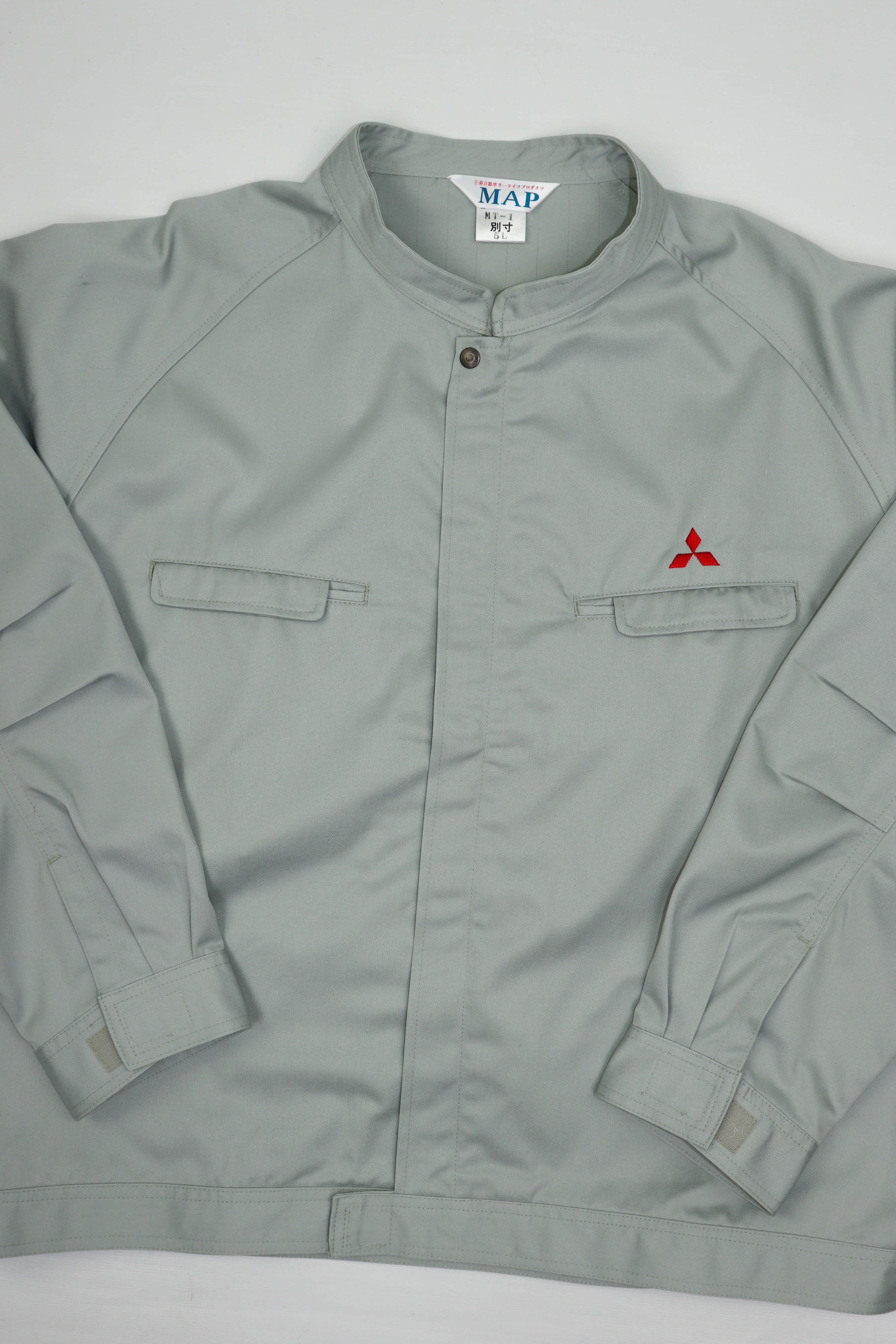 Japanese Brand Mitsubishi Motors Vintage Small Logo Gray Work Jacket Size US L / EU 52-54 / 3 - 3 Thumbnail
