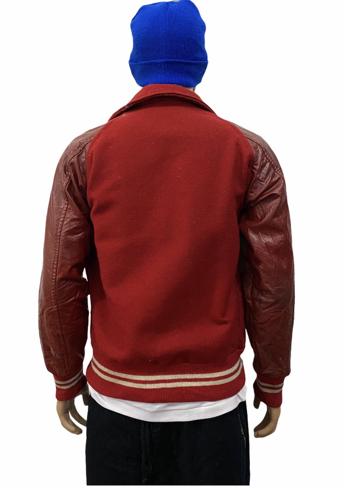 The Good Company × Vintage 🔥VINTAGE VARSITY JACKET LEATHER WOOL STYLE Size US S / EU 44-46 / 1 - 2 Thumbnail