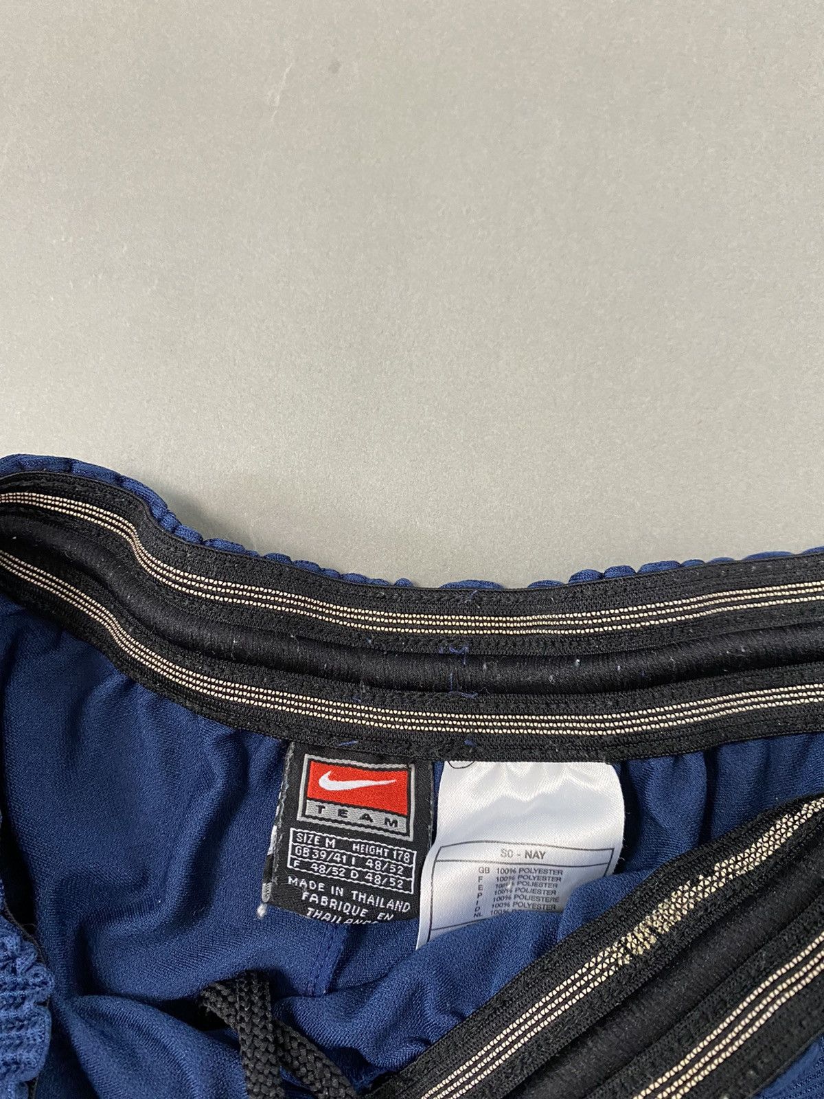 Nike × Vintage 90s Nike vintage navy shorts track pant small swoosh Size US 30 / EU 46 - 3 Thumbnail