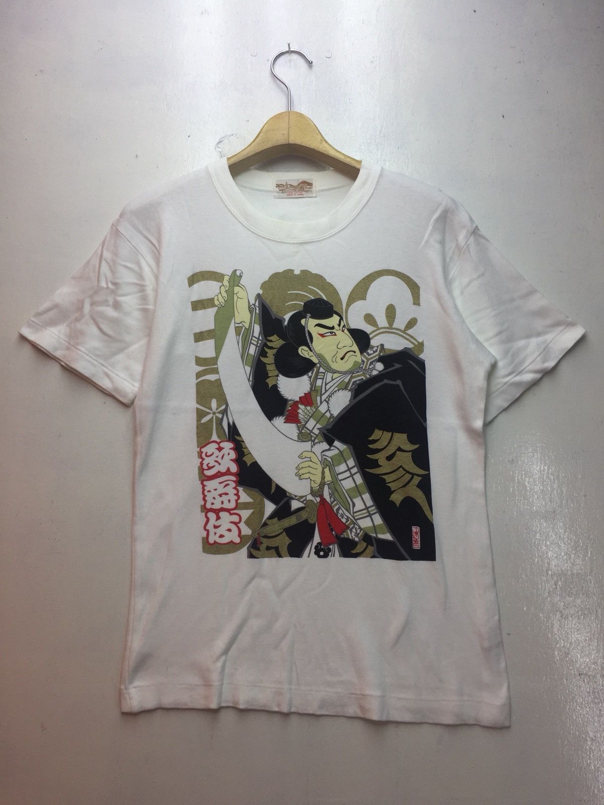 Anime Vintage Japan Traditional Kabuki Samurai Geisha Print Shirt Size US M / EU 48-50 / 2 - 1 Thumbnail