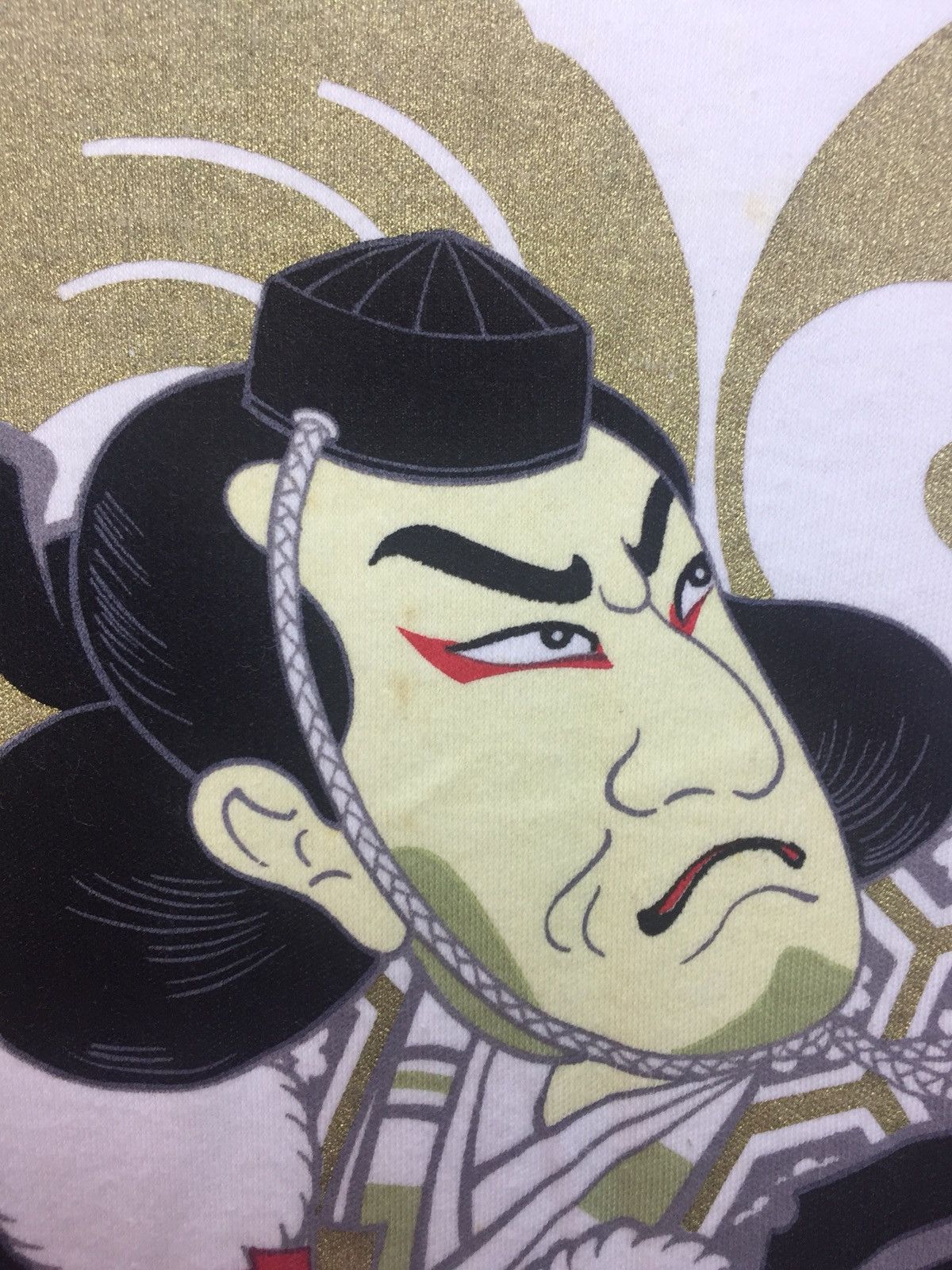 Anime Vintage Japan Traditional Kabuki Samurai Geisha Print Shirt Size US M / EU 48-50 / 2 - 3 Thumbnail
