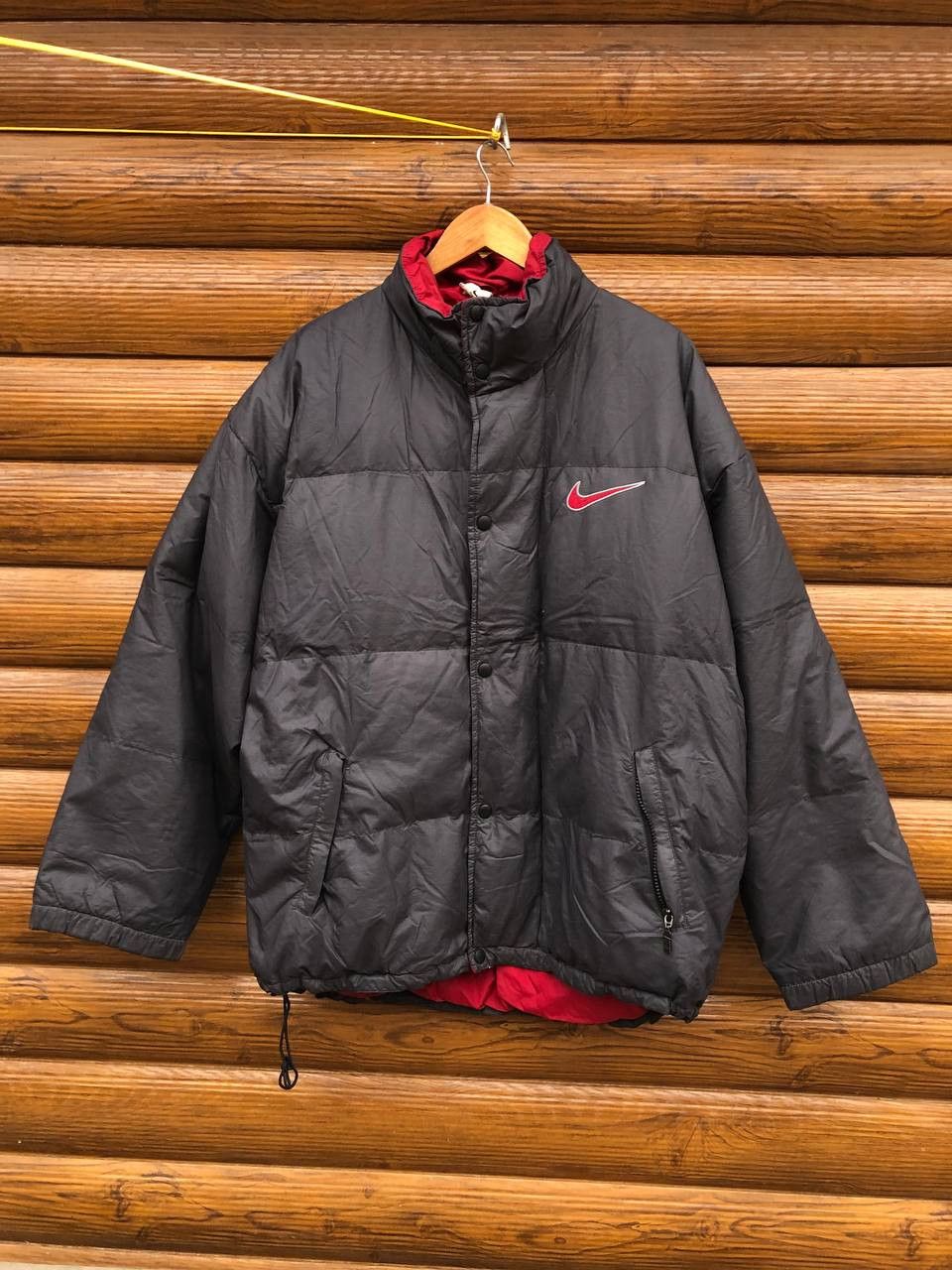 Nike × Vintage Vintage Nike Puffer Jacket 80s Size US L / EU 52-54 / 3 - 3 Thumbnail