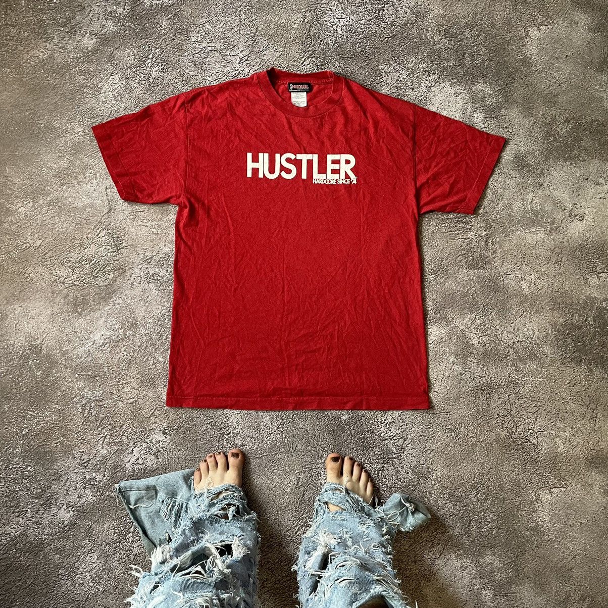 Vintage Vintage Y2K Hustler Logo Graphic Tee Streetwear Red Boxy L Size US L / EU 52-54 / 3 - 1 Thumbnail