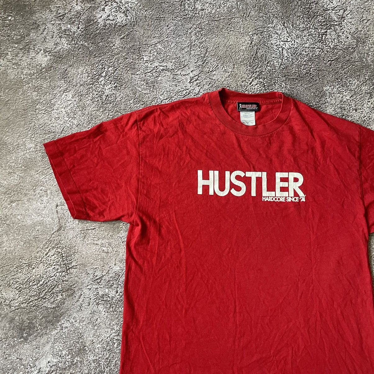 Vintage Vintage Y2K Hustler Logo Graphic Tee Streetwear Red Boxy L Size US L / EU 52-54 / 3 - 3 Thumbnail