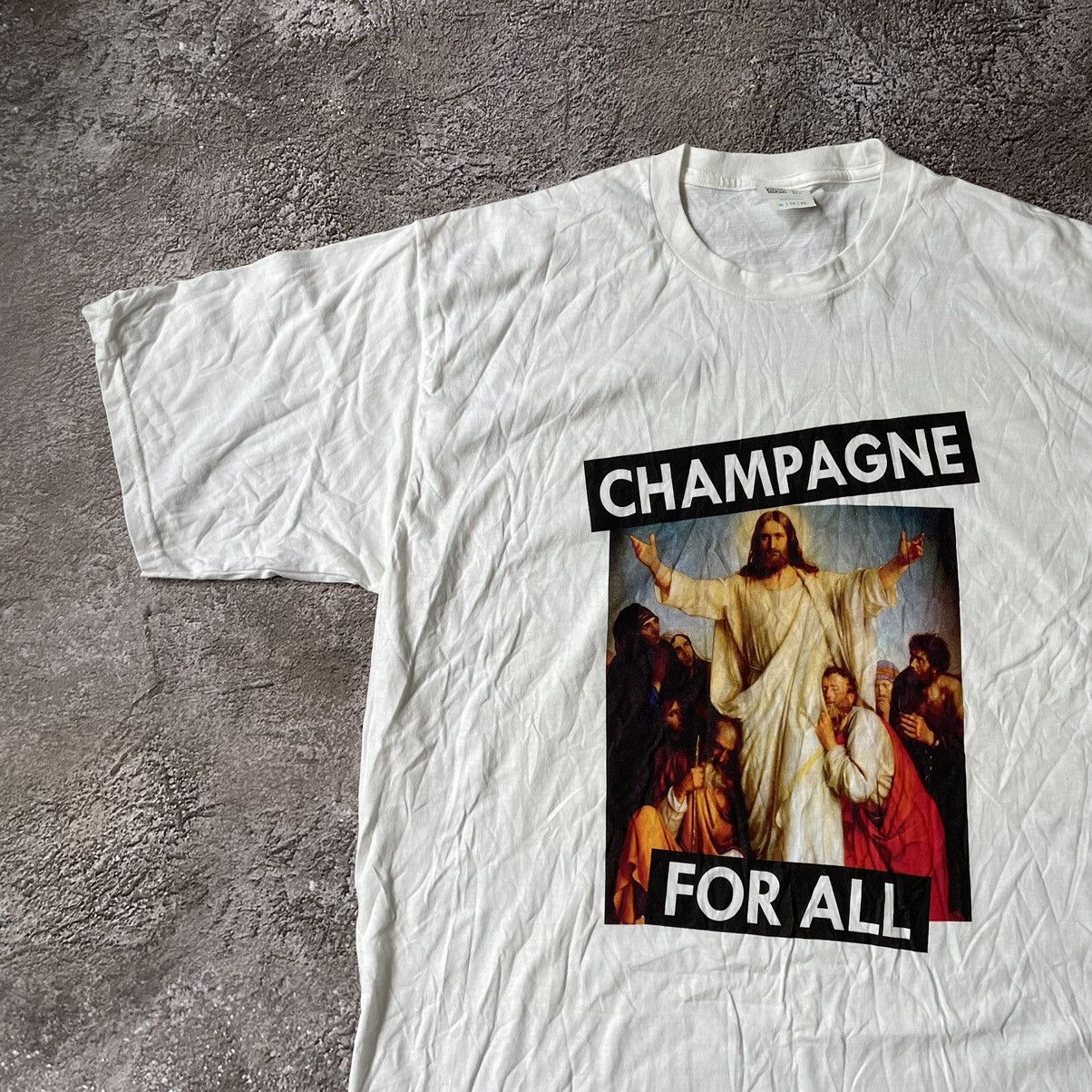 Vintage Vintage Y2K Graphic Tee Champagne Religious Streetwear XXL Size US XXL / EU 58 / 5 - 4 Thumbnail