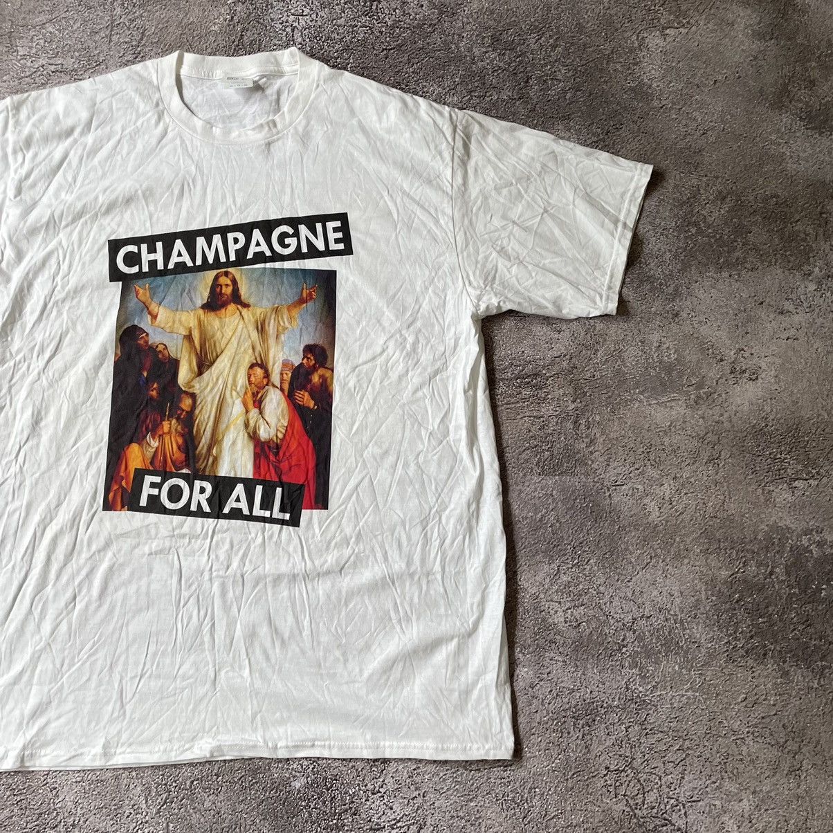 Vintage Vintage Y2K Graphic Tee Champagne Religious Streetwear XXL Size US XXL / EU 58 / 5 - 3 Thumbnail