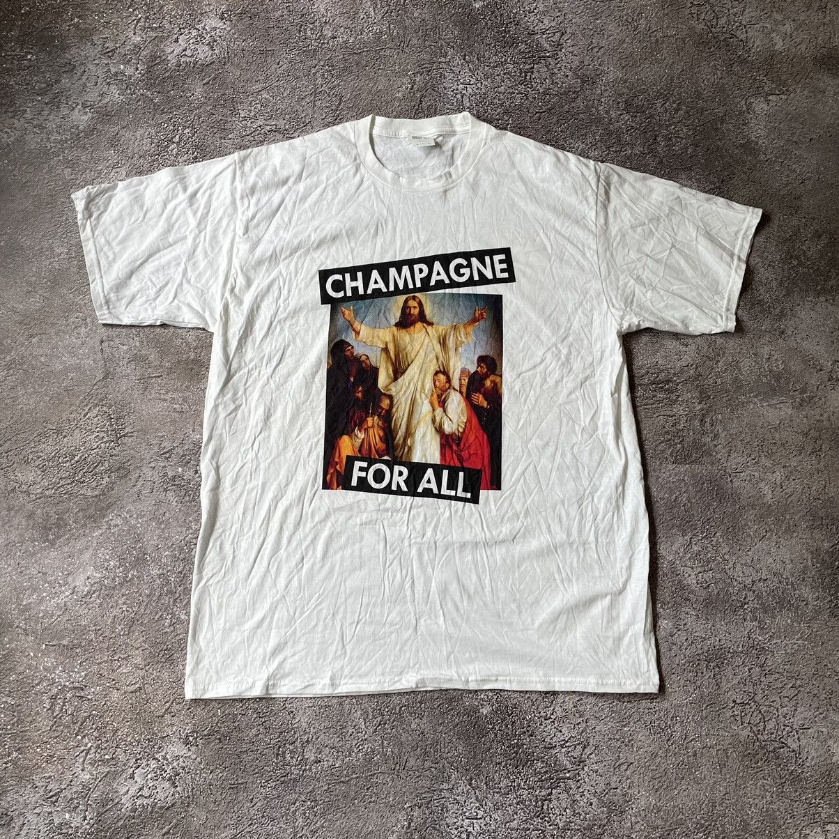 Vintage Vintage Y2K Graphic Tee Champagne Religious Streetwear XXL Size US XXL / EU 58 / 5 - 2 Thumbnail