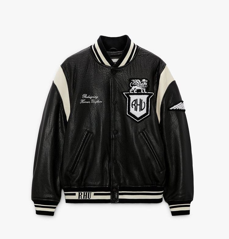 Rhude × Zara Rhude x Zara Rhuigi Leather Varsity Bomber Jacket NEW Size US M / EU 48-50 / 2 - 2 Thumbnail