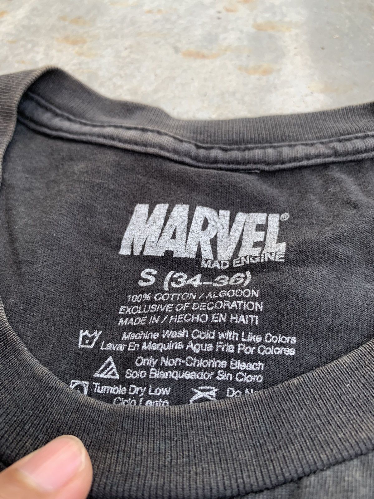 Mad Engine × Marvel Comics Faded Style Marvel Punisher Big Logo Tshirt Size US S / EU 44-46 / 1 - 2 Thumbnail