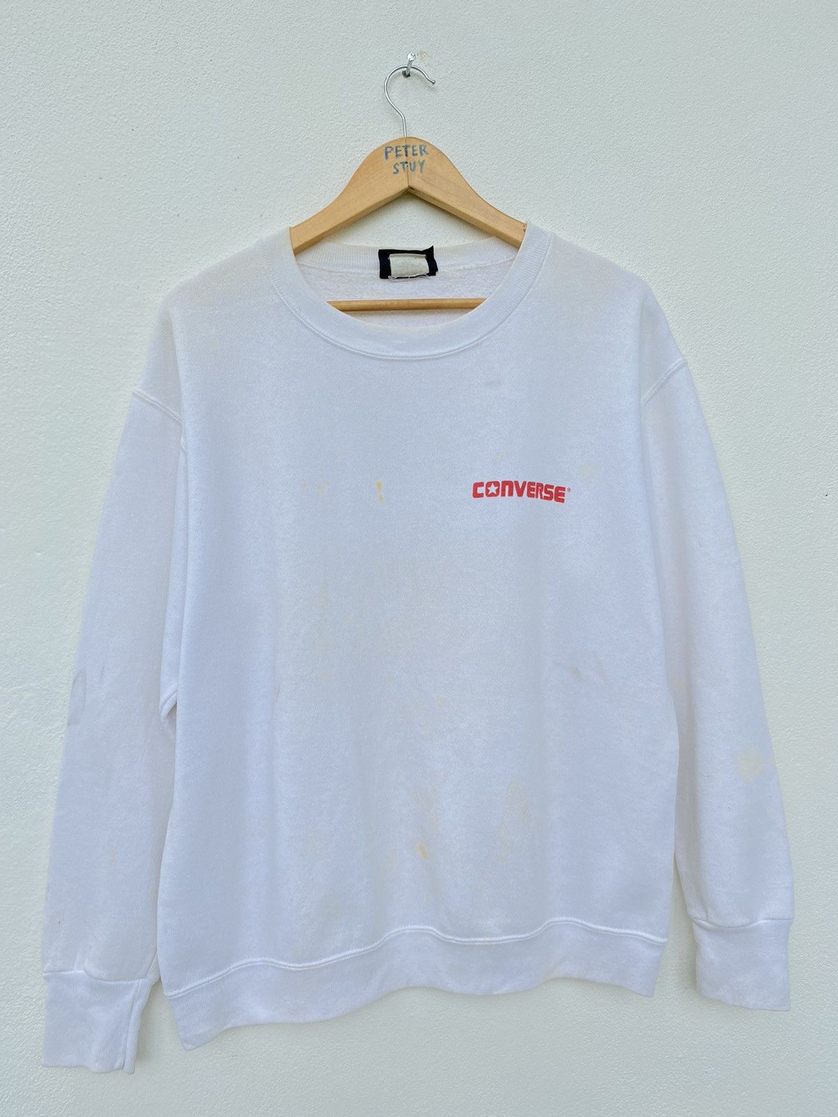 Converse × Vintage Vintage Converse Sweatshirt Big Logo Size US M / EU 48-50 / 2 - 2 Thumbnail