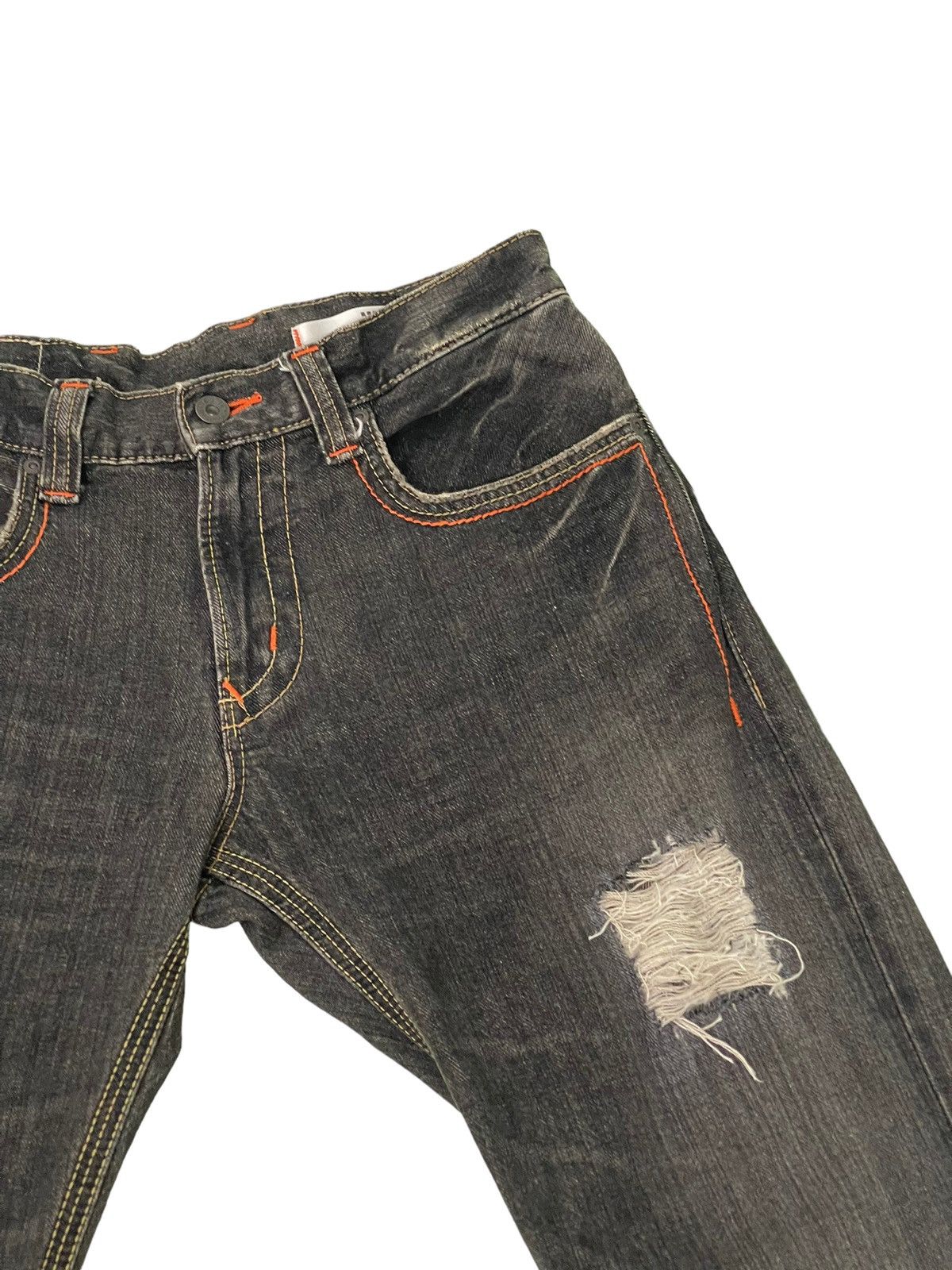 Edwin Flare Jeans Edwin Distress Denim Low Rise Boot Cut 4🟦3 Size US 30 / EU 46 - 9 Thumbnail