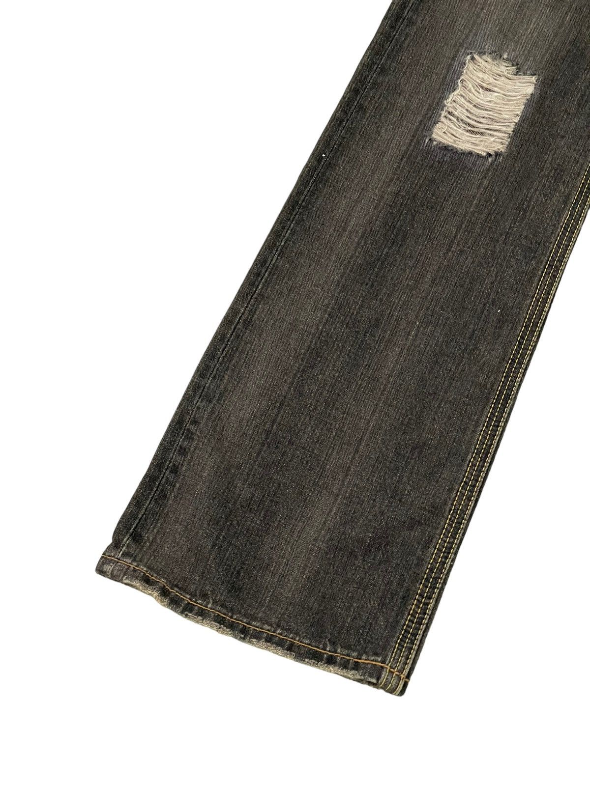 Edwin Flare Jeans Edwin Distress Denim Low Rise Boot Cut 4🟦3 Size US 30 / EU 46 - 5 Thumbnail