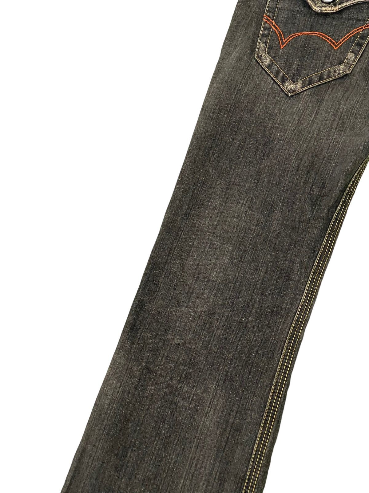 Edwin Flare Jeans Edwin Distress Denim Low Rise Boot Cut 4🟦3 Size US 30 / EU 46 - 16 Thumbnail