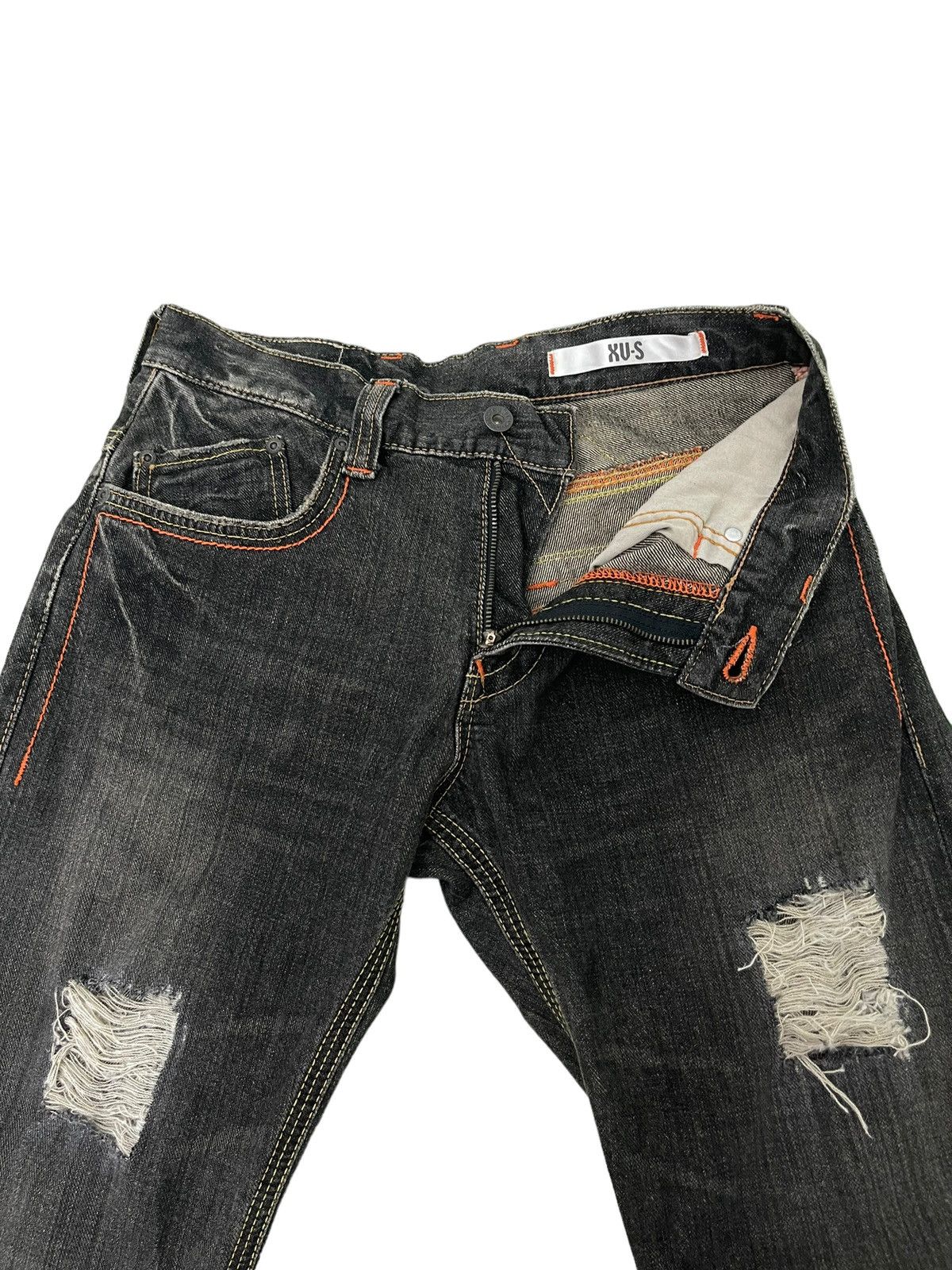 Edwin Flare Jeans Edwin Distress Denim Low Rise Boot Cut 4🟦3 Size US 30 / EU 46 - 10 Thumbnail