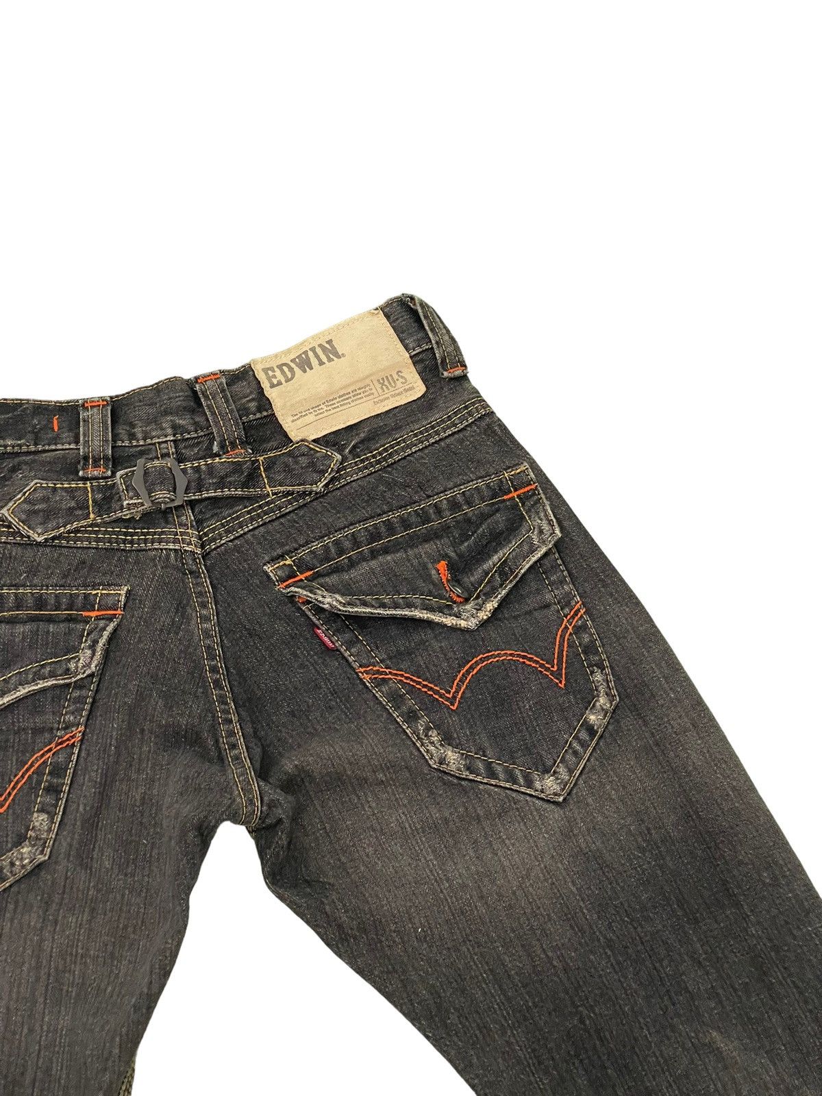 Edwin Flare Jeans Edwin Distress Denim Low Rise Boot Cut 4🟦3 Size US 30 / EU 46 - 19 Thumbnail