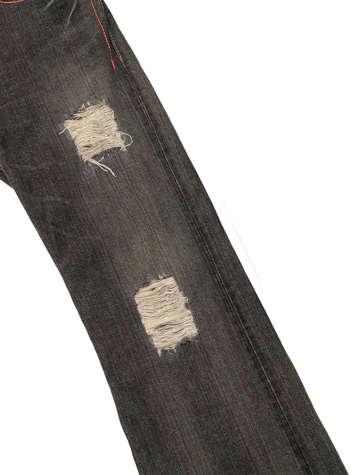 Edwin Flare Jeans Edwin Distress Denim Low Rise Boot Cut 4🟦3 Size US 30 / EU 46 - 7 Thumbnail