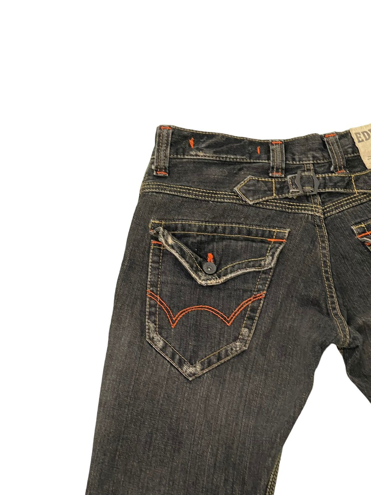 Edwin Flare Jeans Edwin Distress Denim Low Rise Boot Cut 4🟦3 Size US 30 / EU 46 - 18 Thumbnail