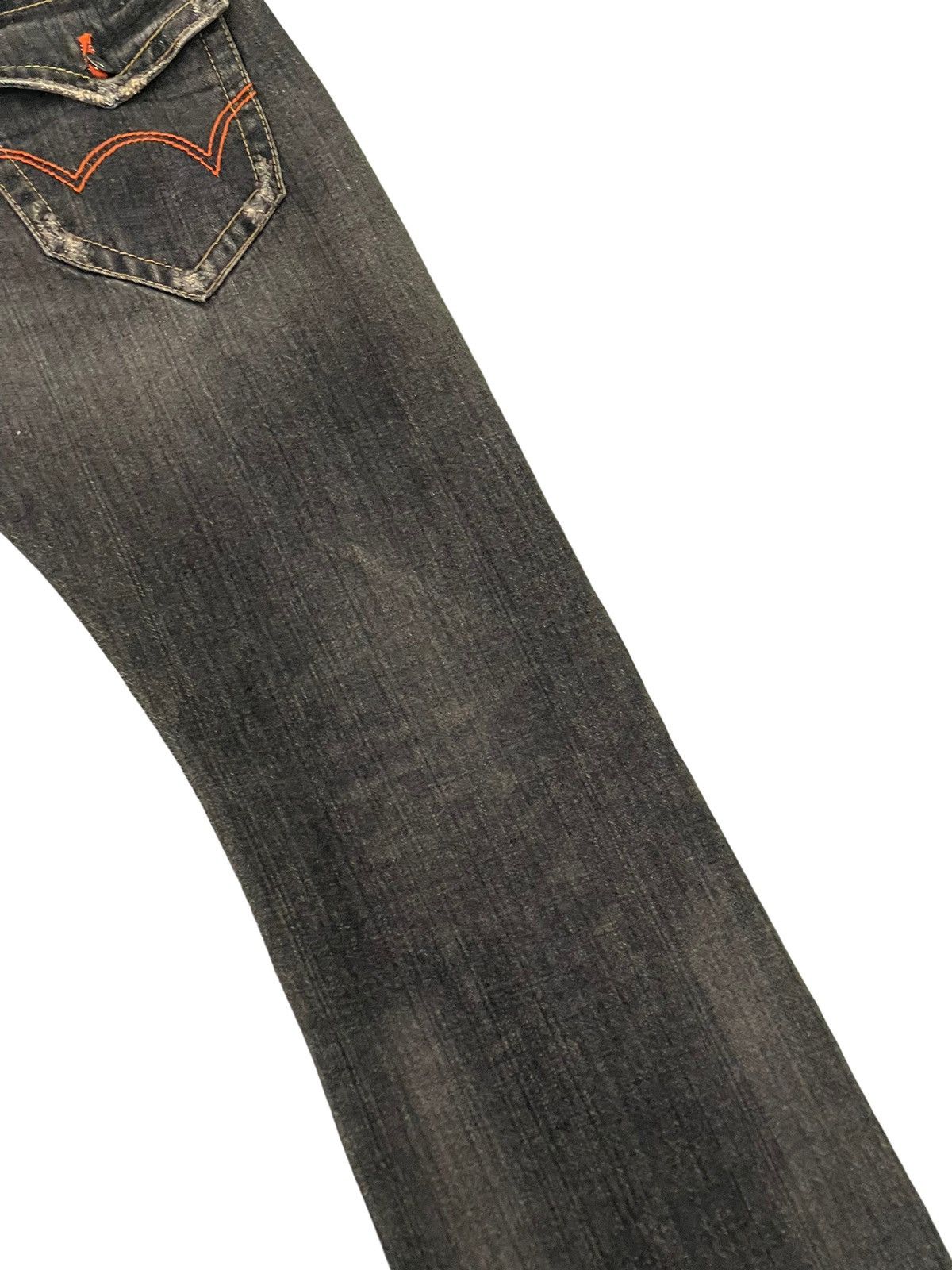 Edwin Flare Jeans Edwin Distress Denim Low Rise Boot Cut 4🟦3 Size US 30 / EU 46 - 17 Thumbnail