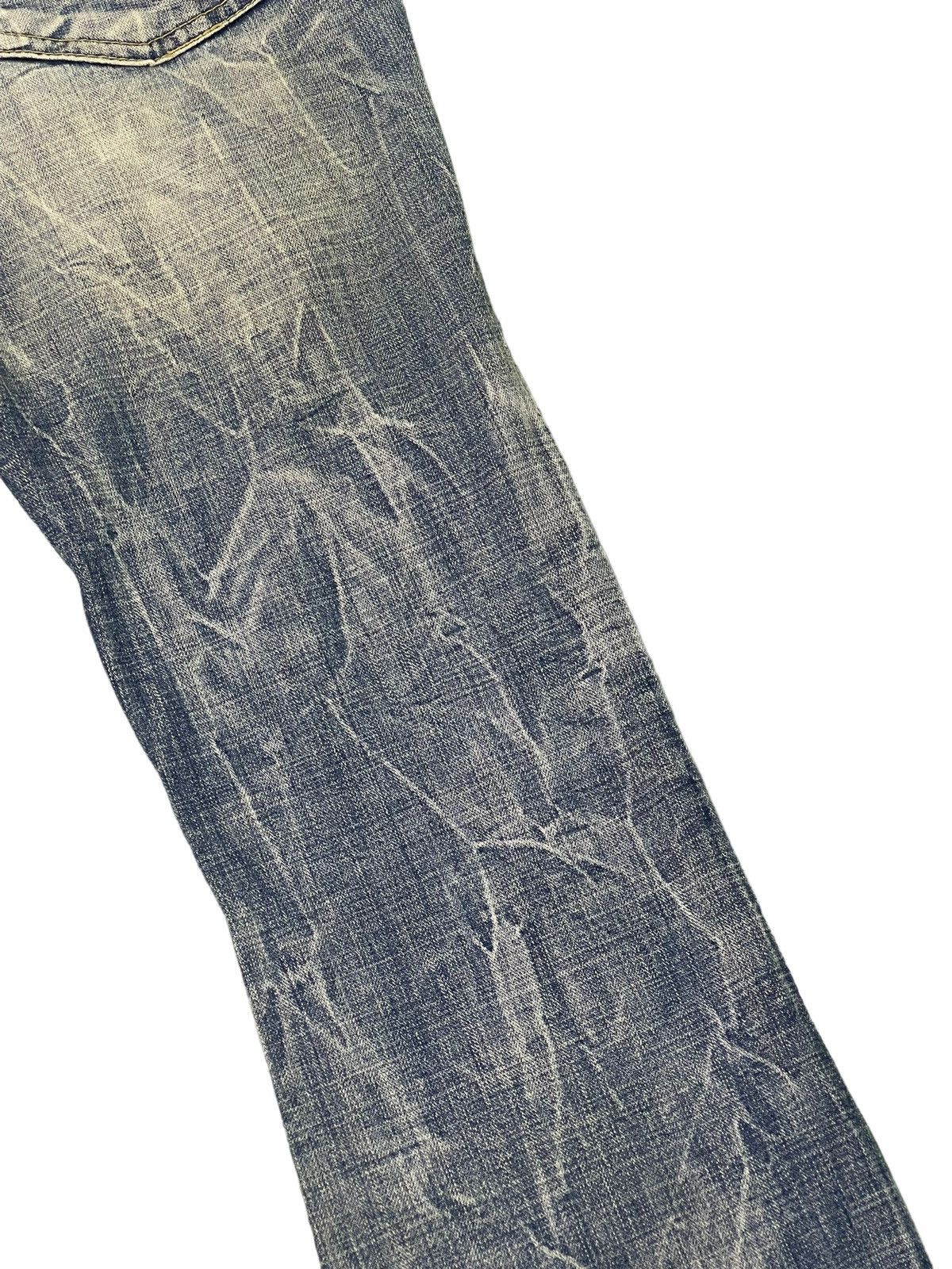 Japanese Brand Flare Jeans Ozz Pinball Distress Denim Acid Wash 4🟦3 Size US 32 / EU 48 - 18 Thumbnail