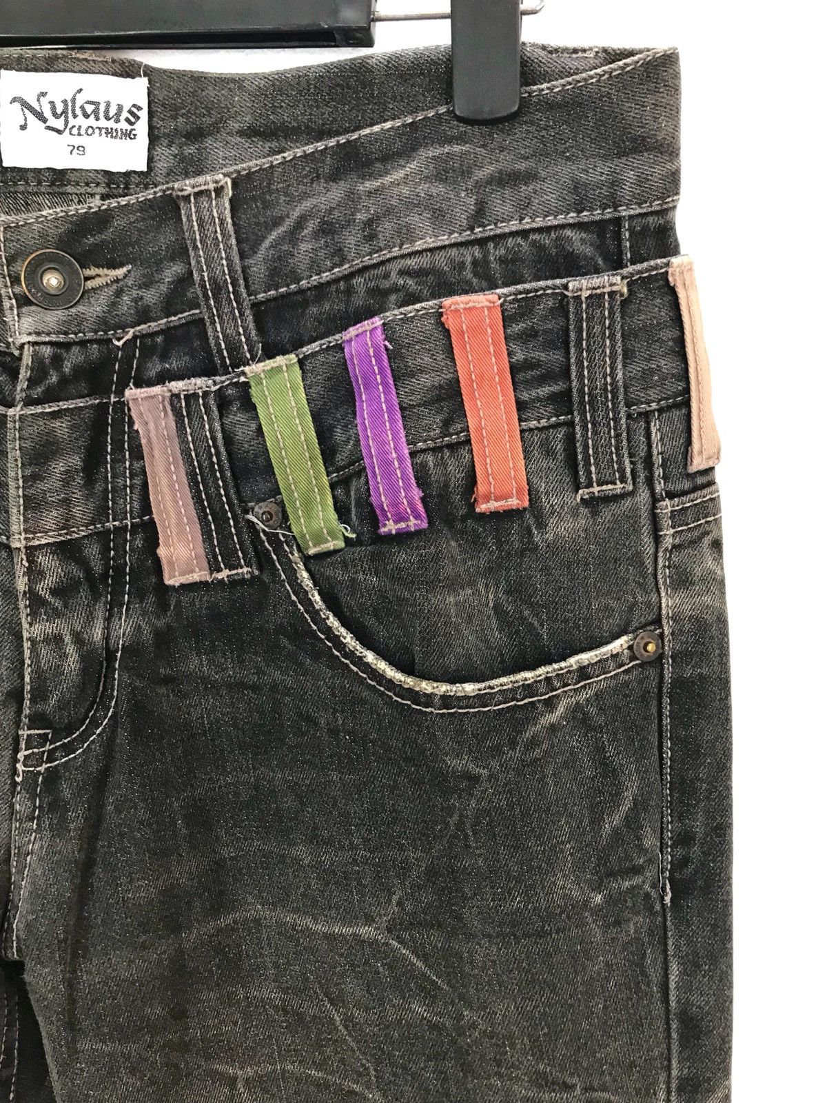Comme des Garcons × Undercover Vintage 90s NYLAUS Japan Double Waist Clawmark Distres Jeans Size US 30 / EU 46 - 6 Thumbnail