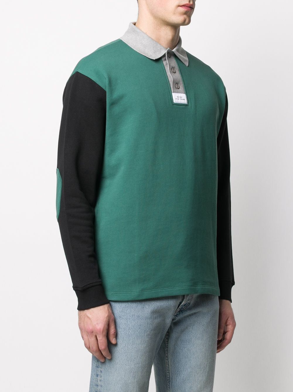 Gosha Rubchinskiy Panelled Long Sleeve Polo Shirt Size US L / EU 52-54 / 3 - 1 Thumbnail