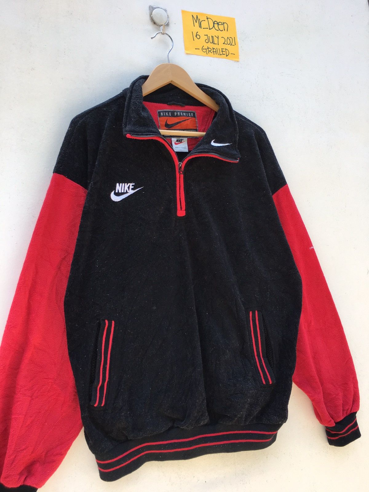 Nike Vintage 90s NIKE Big Logo Fleece Zip Up Sweater Size US M / EU 48-50 / 2 - 8 Thumbnail