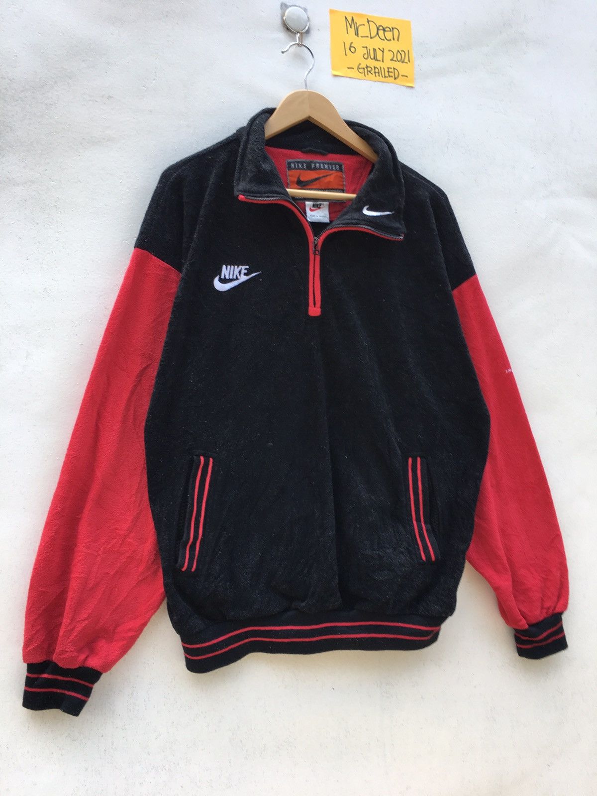 Nike Vintage 90s NIKE Big Logo Fleece Zip Up Sweater Size US M / EU 48-50 / 2 - 5 Thumbnail