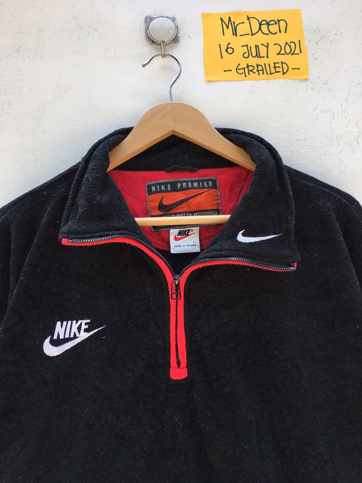 Nike Vintage 90s NIKE Big Logo Fleece Zip Up Sweater Size US M / EU 48-50 / 2 - 9 Thumbnail