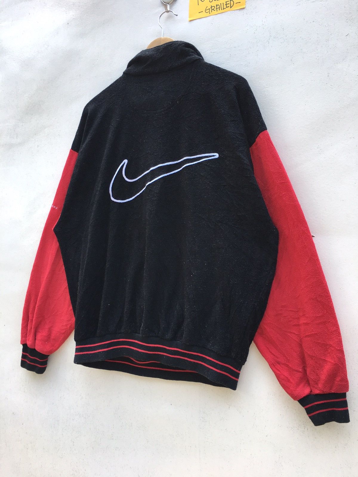 Nike Vintage 90s NIKE Big Logo Fleece Zip Up Sweater Size US M / EU 48-50 / 2 - 2 Thumbnail