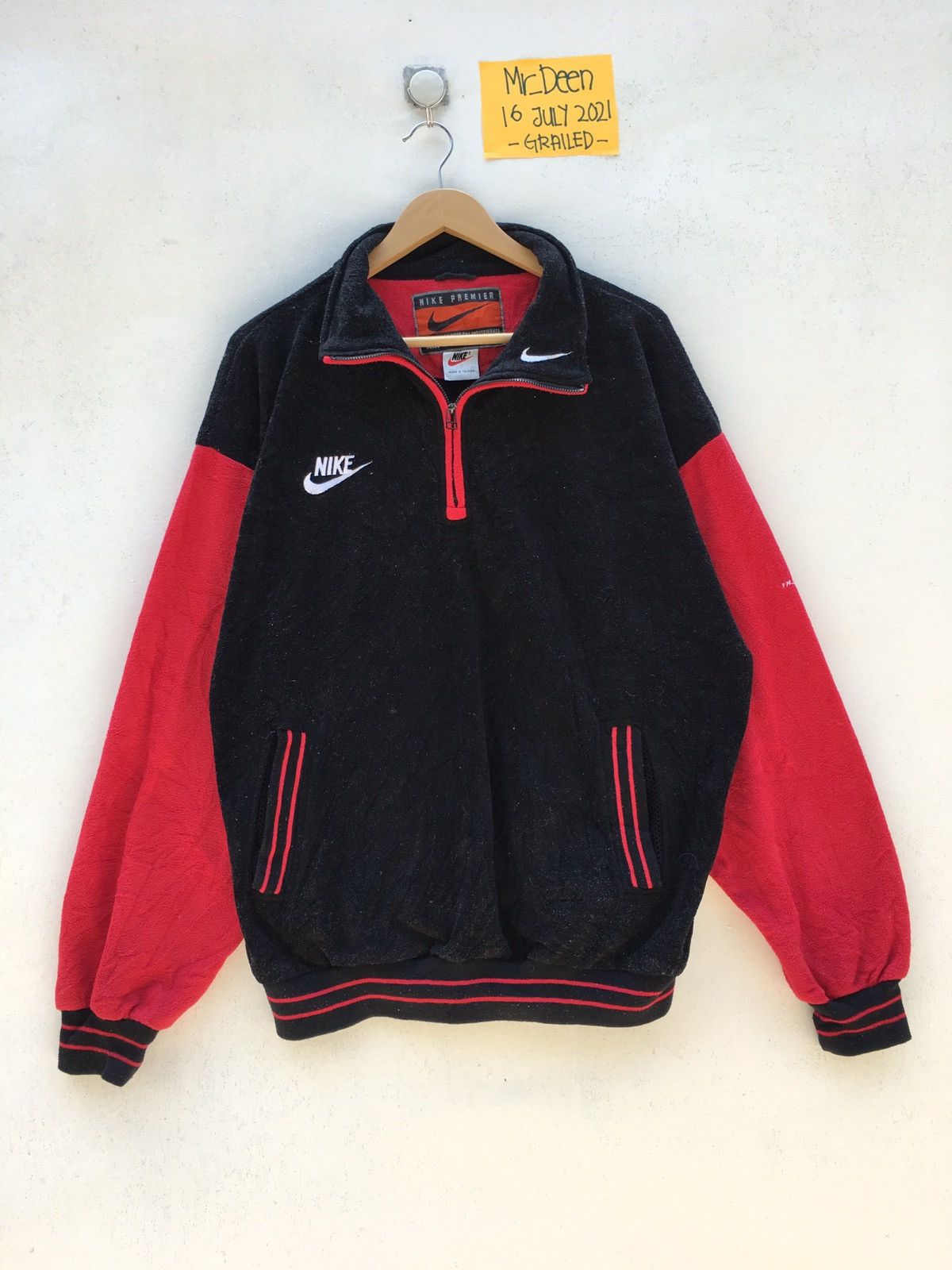 Nike Vintage 90s NIKE Big Logo Fleece Zip Up Sweater Size US M / EU 48-50 / 2 - 7 Thumbnail
