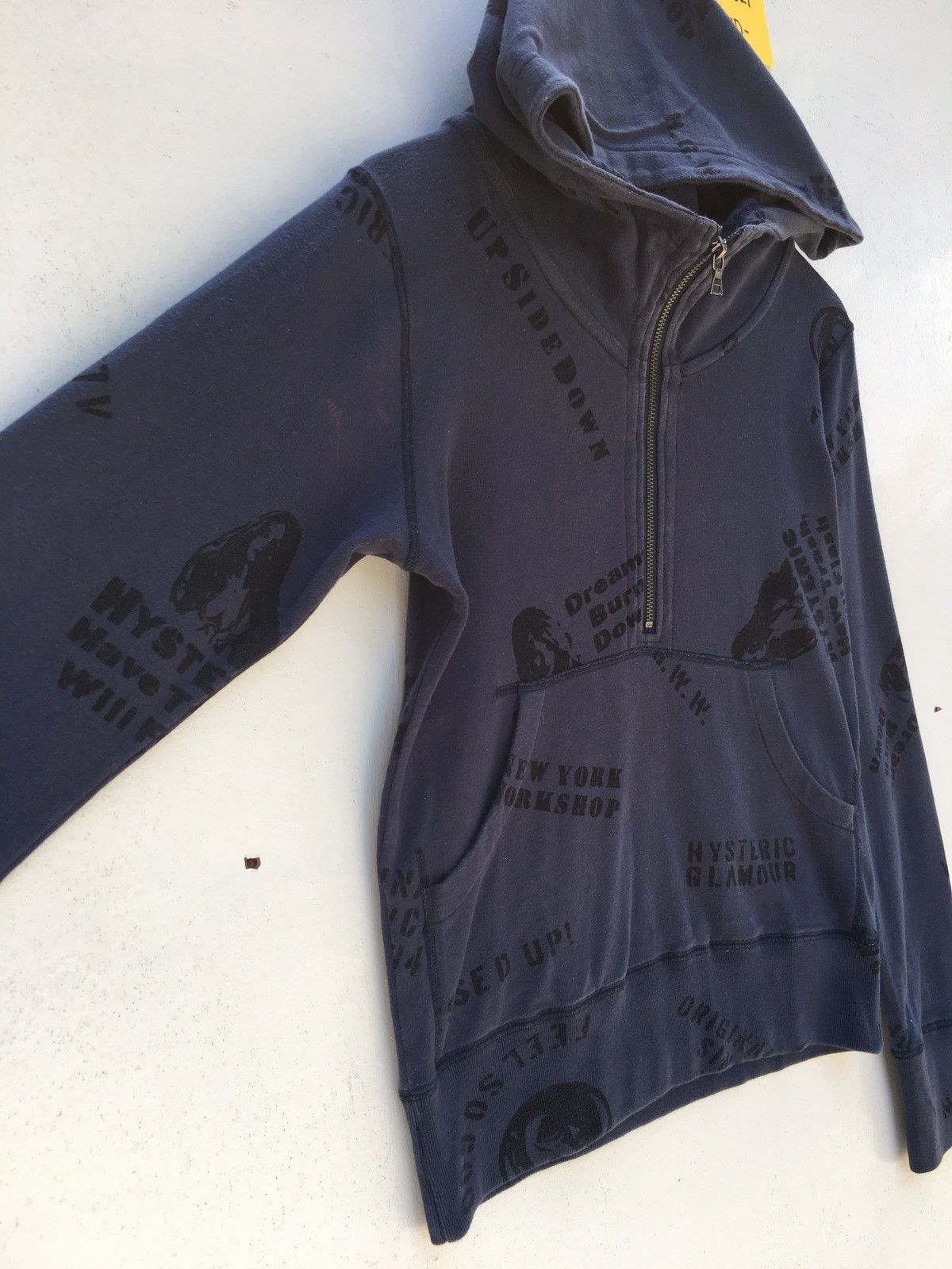 Hysteric Glamour Vintage Rare Hysteric Glamour Half Zip Up Hoodie Size US XS / EU 42 / 0 - 9 Thumbnail