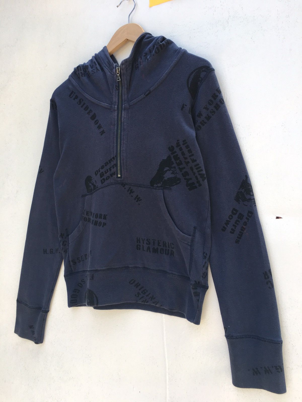 Hysteric Glamour Vintage Rare Hysteric Glamour Half Zip Up Hoodie Size US XS / EU 42 / 0 - 12 Thumbnail
