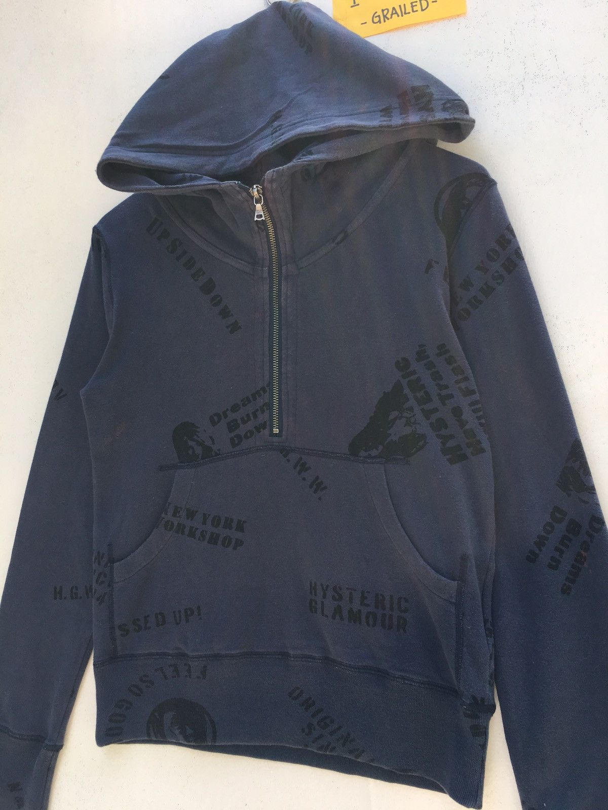Hysteric Glamour Vintage Rare Hysteric Glamour Half Zip Up Hoodie Size US XS / EU 42 / 0 - 7 Thumbnail