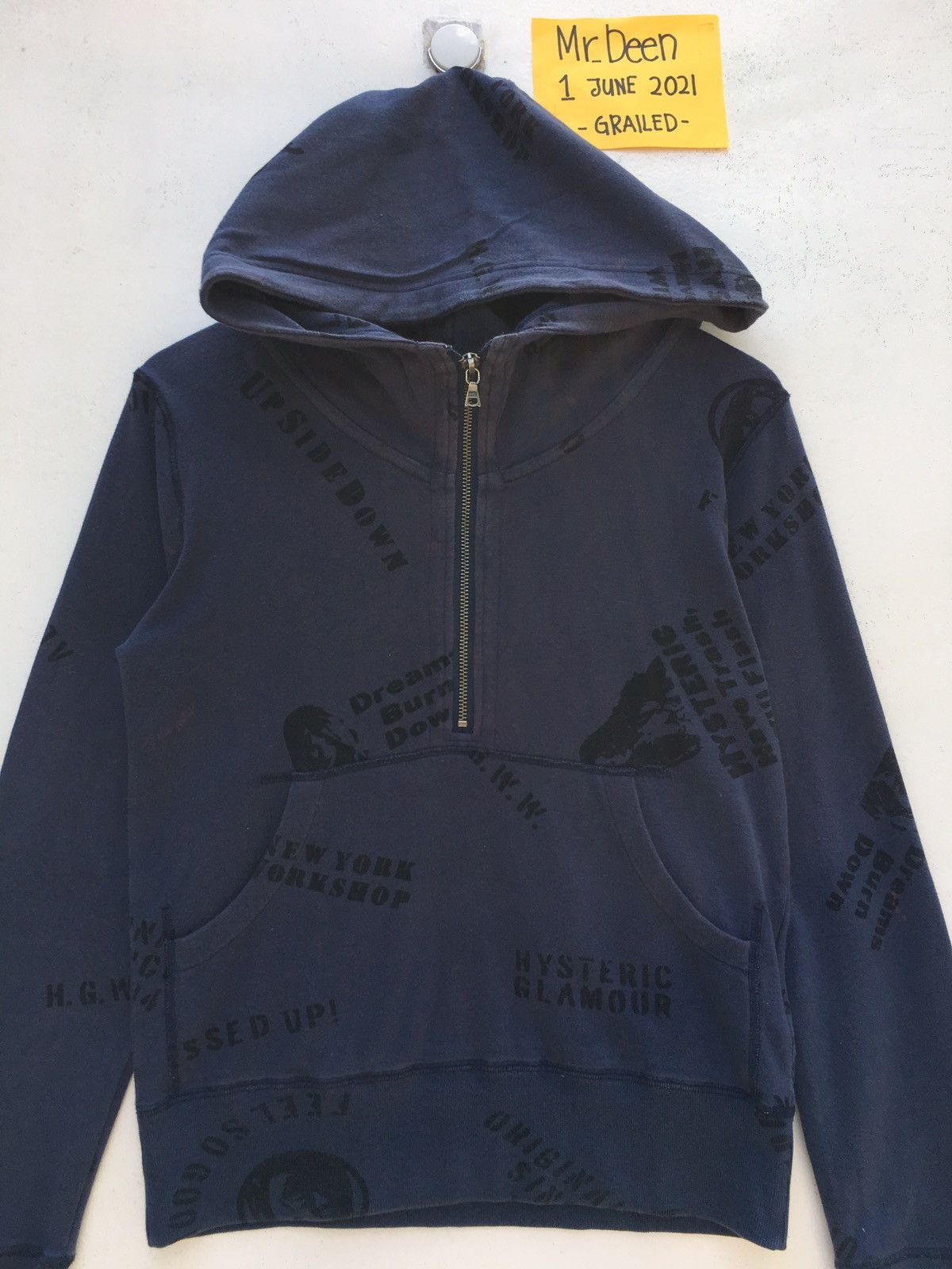 Hysteric Glamour Vintage Rare Hysteric Glamour Half Zip Up Hoodie Size US XS / EU 42 / 0 - 5 Thumbnail