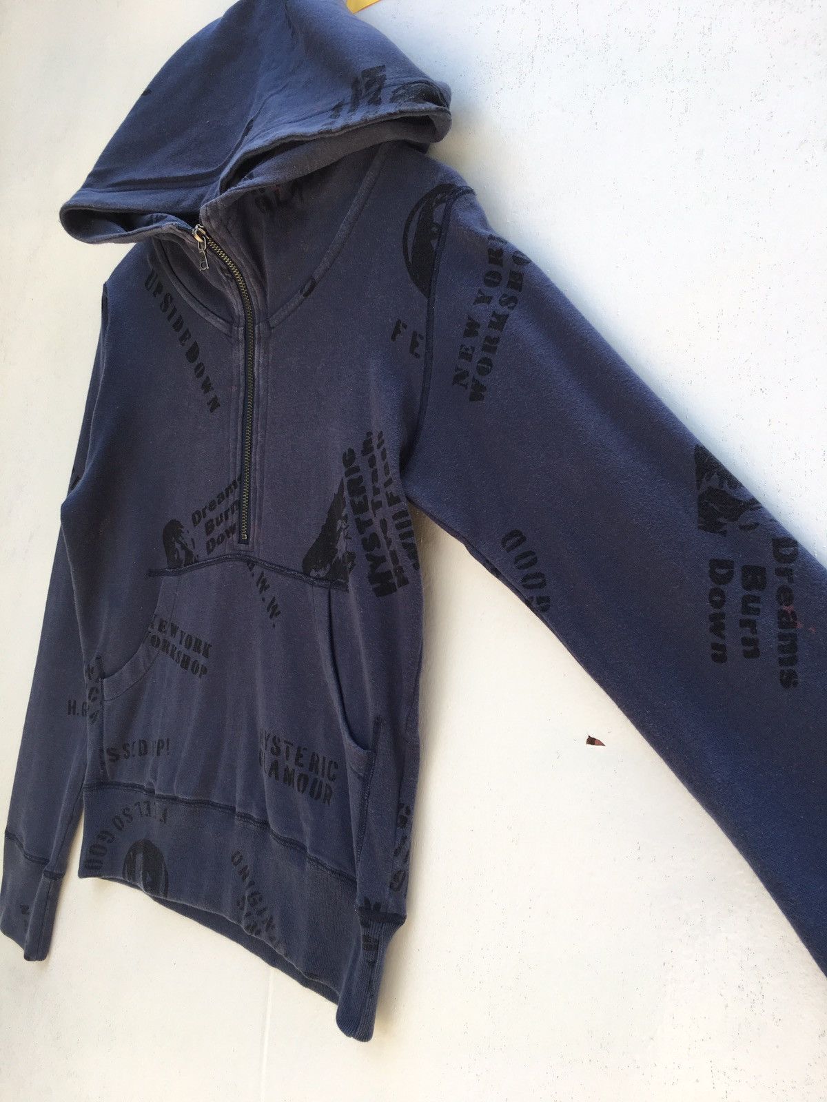 Hysteric Glamour Vintage Rare Hysteric Glamour Half Zip Up Hoodie Size US XS / EU 42 / 0 - 10 Thumbnail