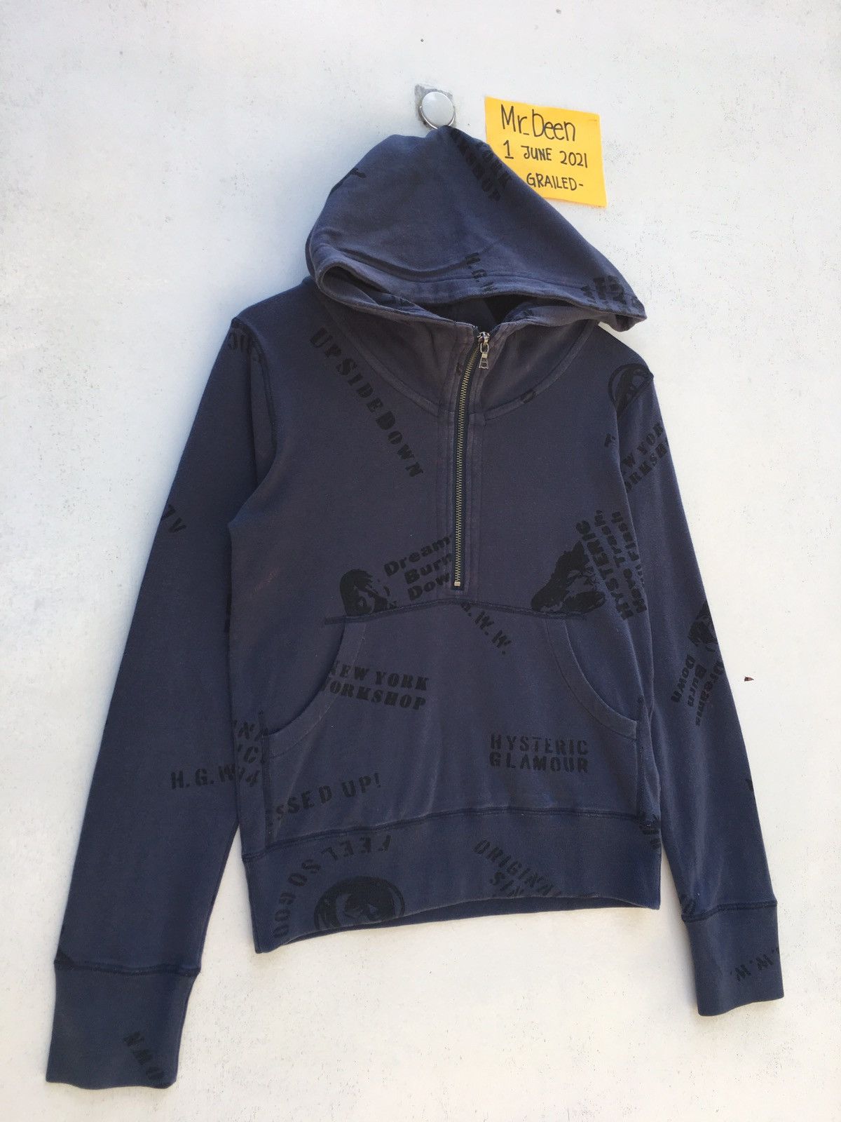Hysteric Glamour Vintage Rare Hysteric Glamour Half Zip Up Hoodie Size US XS / EU 42 / 0 - 3 Thumbnail