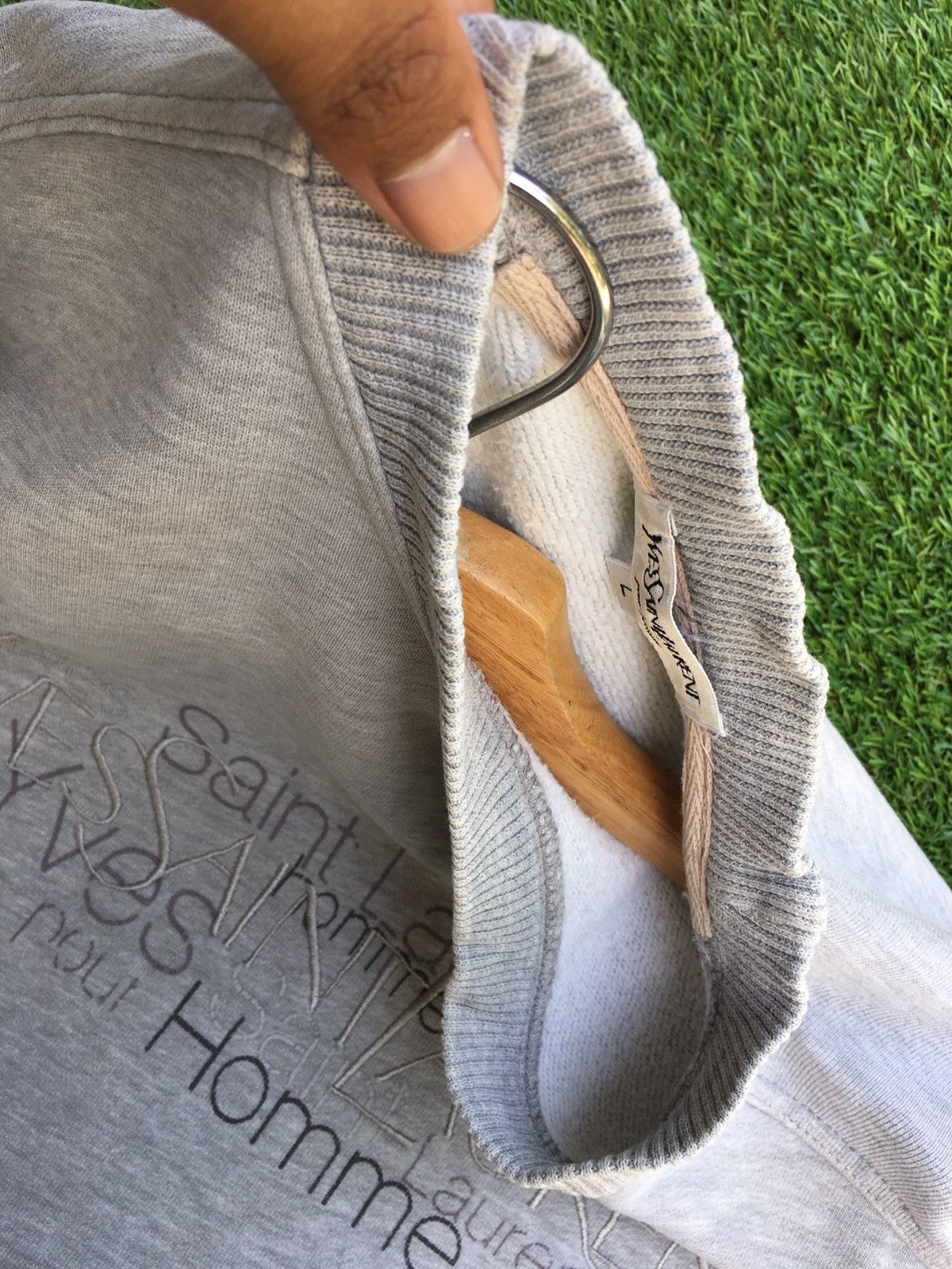 Yves Saint Laurent Vintage Yves Saint Laurent YSL Biglogo Spellout Sweatshirt Size US M / EU 48-50 / 2 - 15 Thumbnail